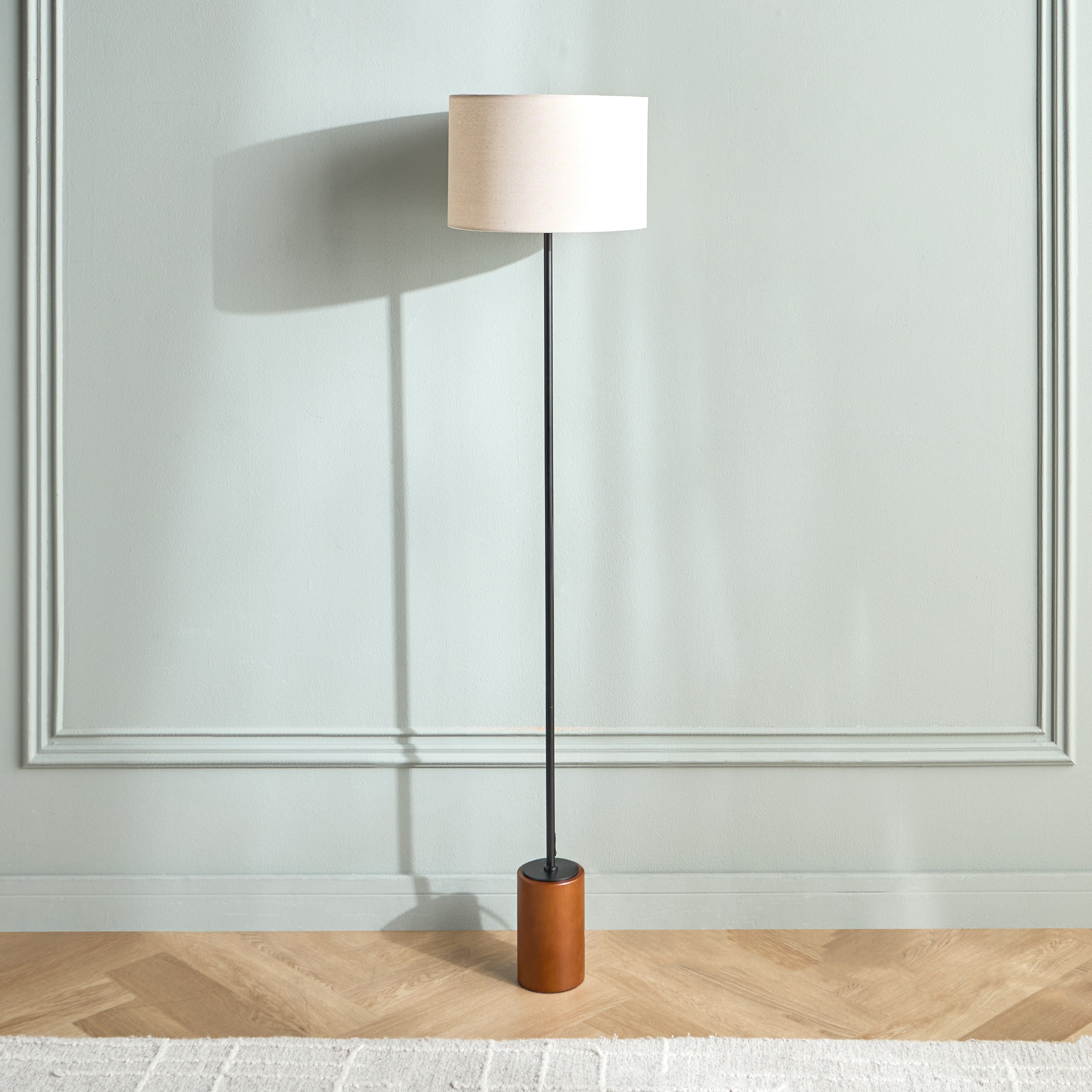 مصباح أرضي خشب - إلم - 158 سم-household-lighting-floorlamps-image-1