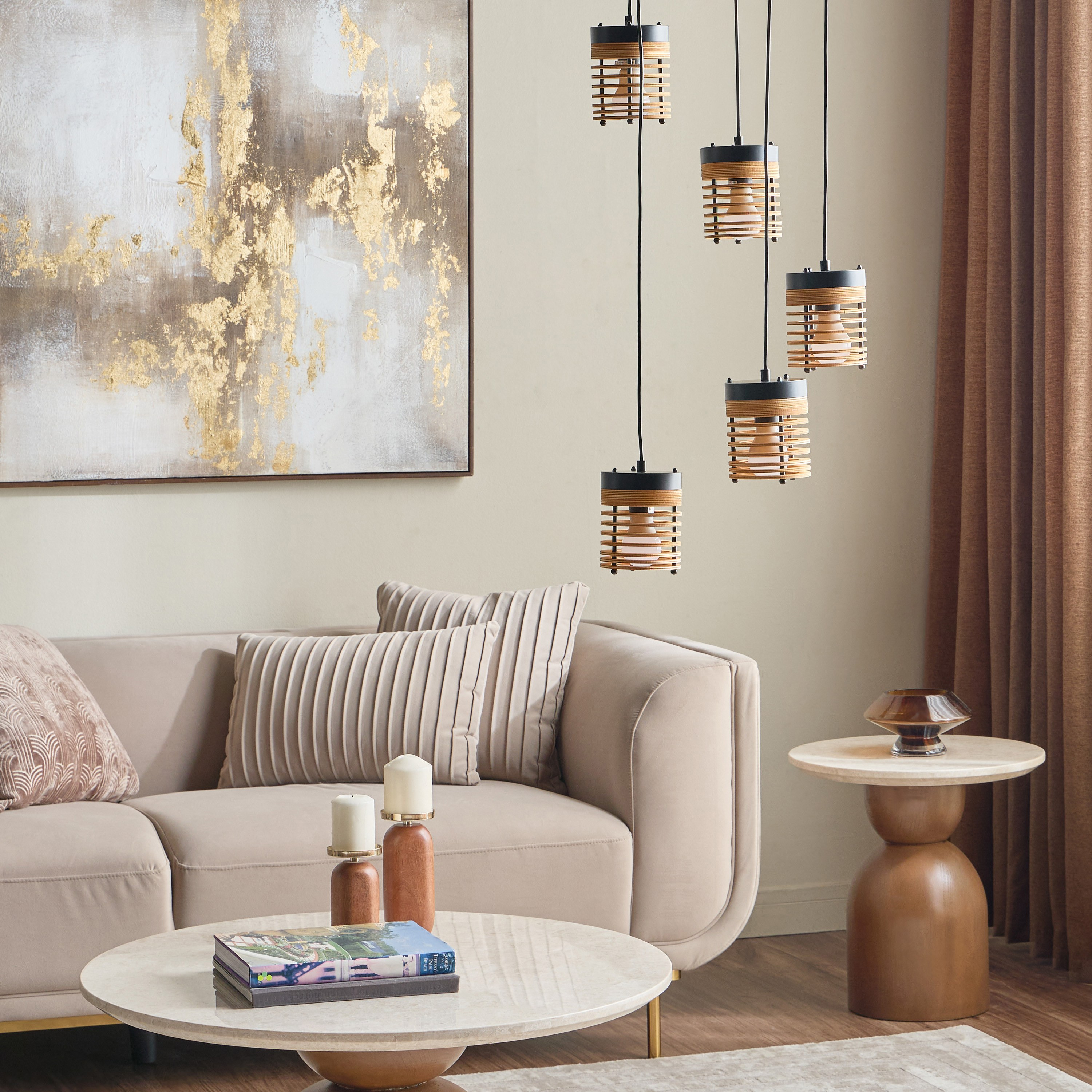 Layne 5-Light Wooden Pendant Lamp-household-lighting-ceilinglamps-clusters-image-4