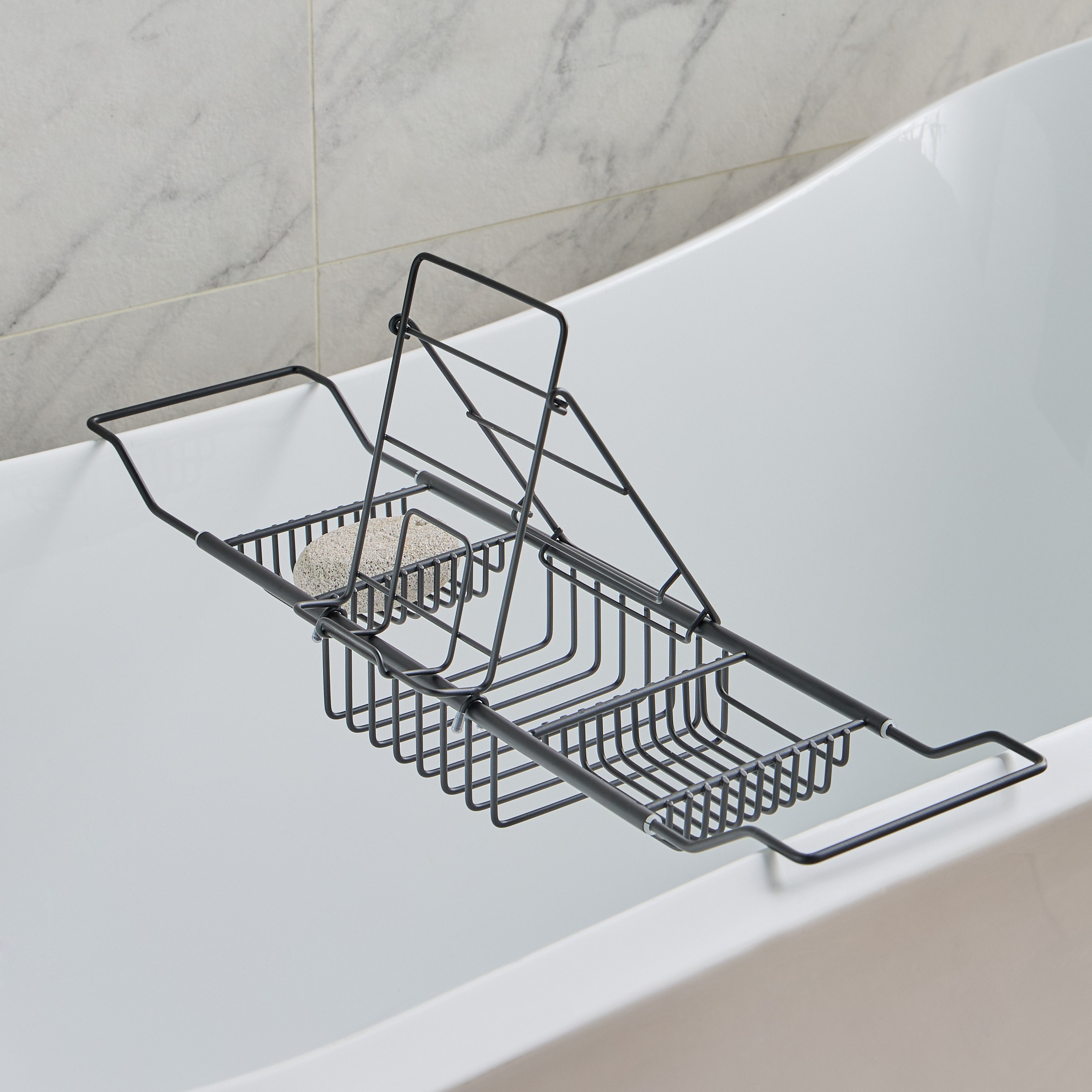 Atlantic Stainless Steel Bathtub Caddy With iPad Stand-household-bathandlaundry-shower-showeraccessories-image-1