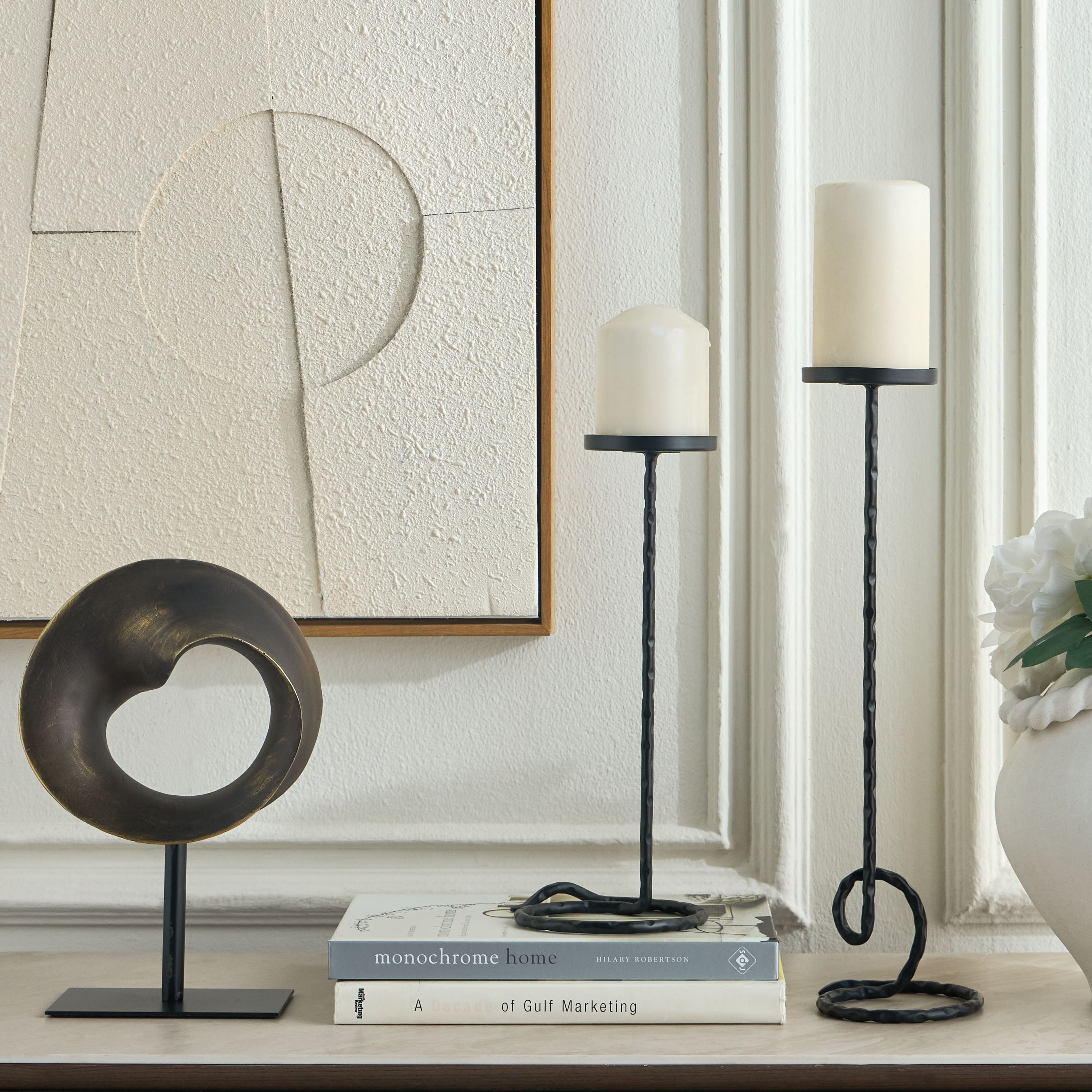 Henry Metal Pillar Candleholder - 42 cm-household-decor-candleholdersandlanterns-image-6