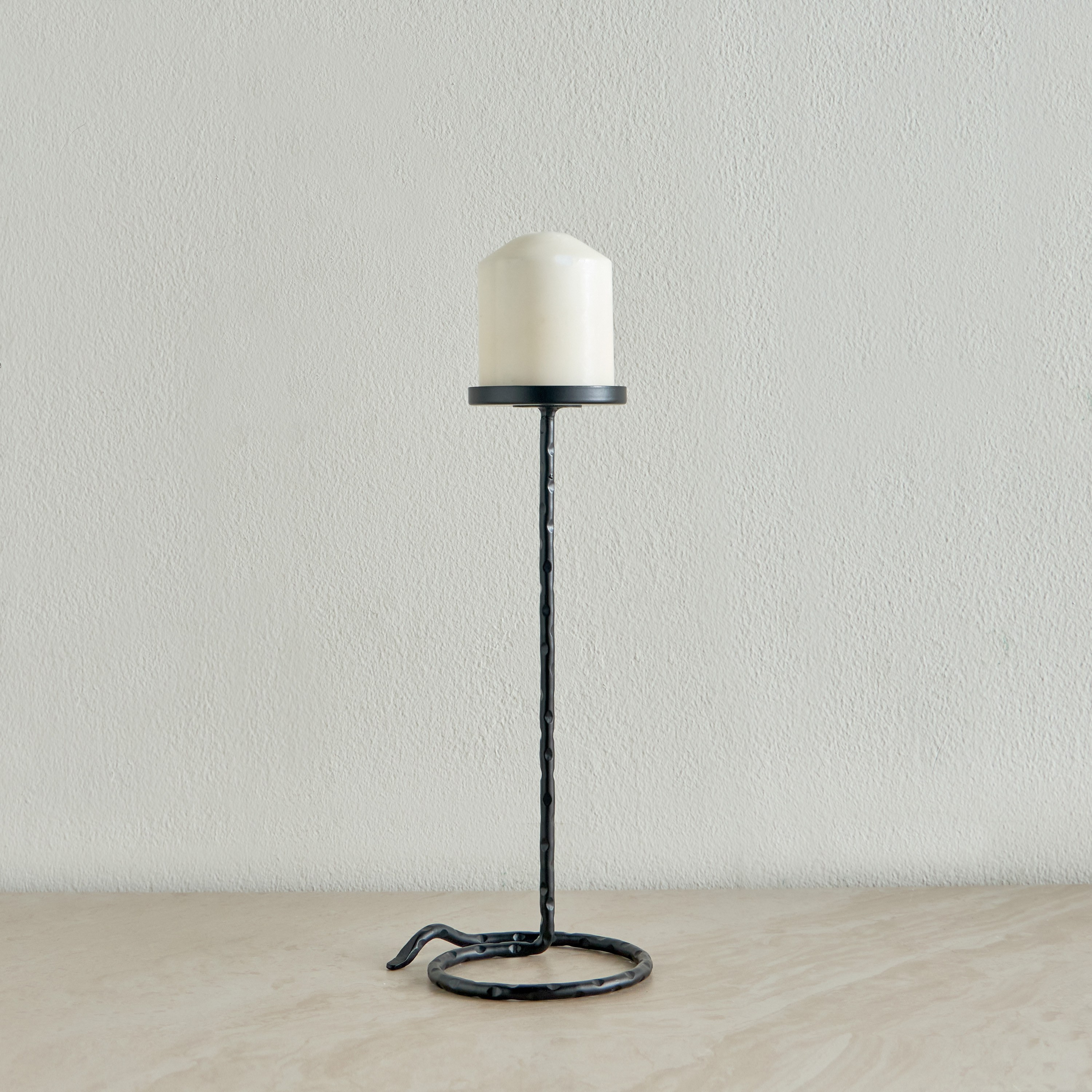 Henry Metal Pillar Candleholder - 33 cm