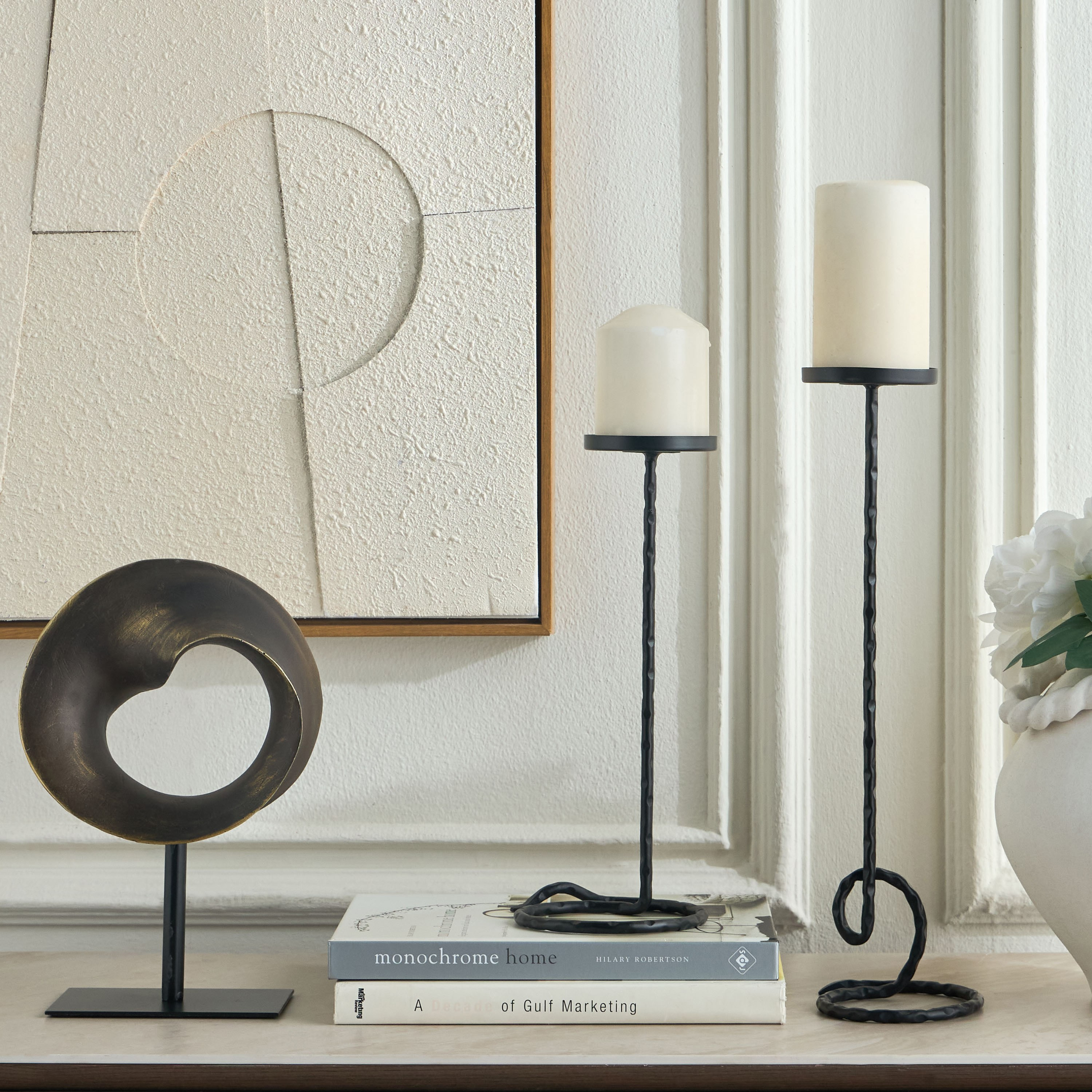 Henry Metal Pillar Candleholder - 33 cm-household-decor-candleholdersandlanterns-image-6