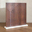 Valor Ribbed Cube Wooden Decorative Accent - 37 cm-household-decor-decorativeobjectsandsculptures-image-1