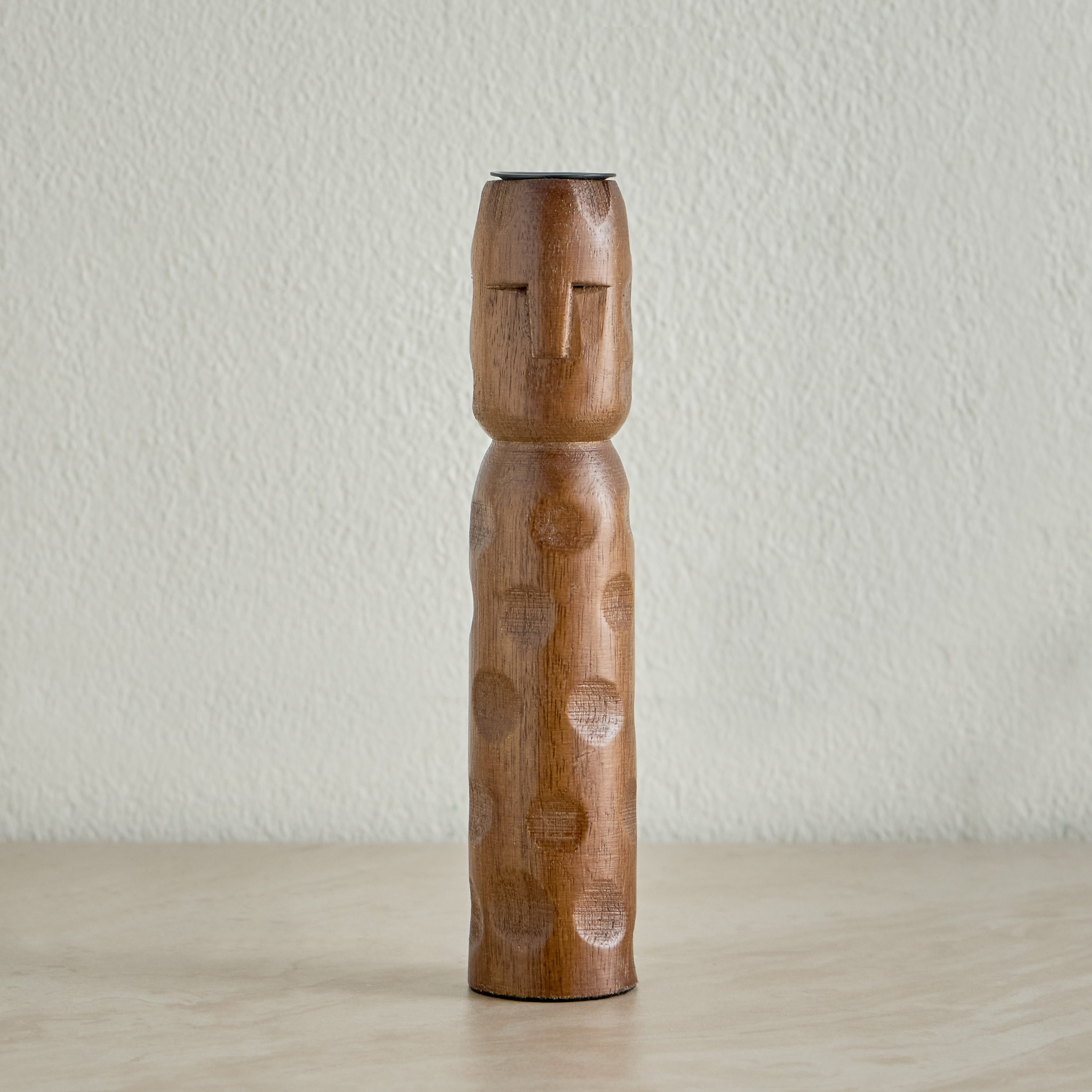 Etan Wooden Taper Candleholder - 20 cm-household-decor-candleholdersandlanterns-image-3