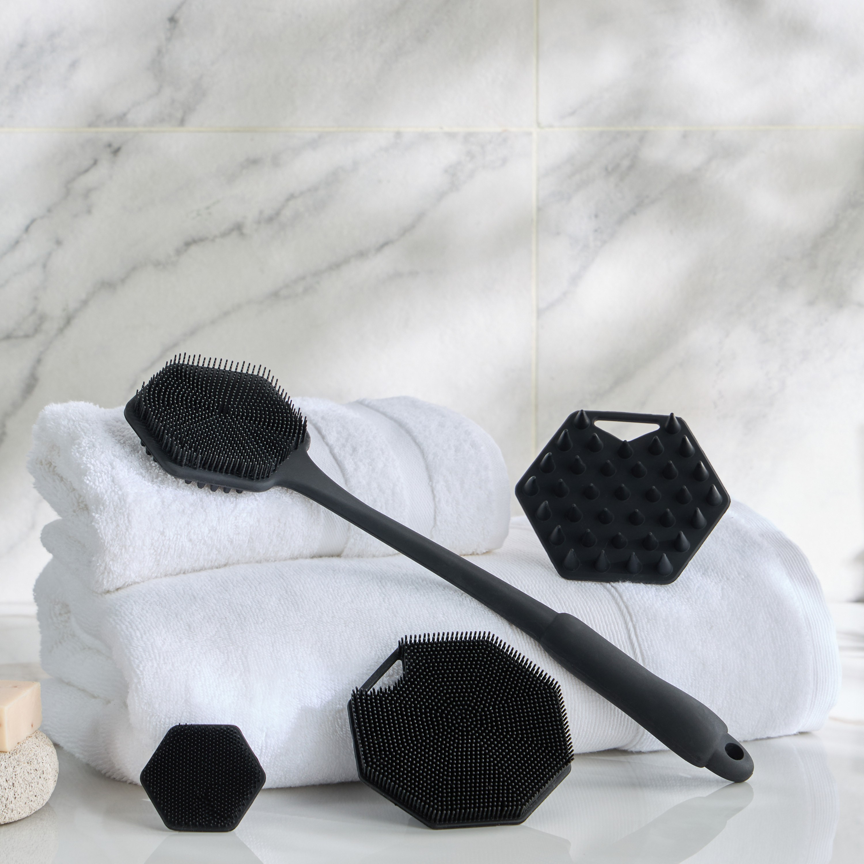Nirvana 3-Piece Bath Scrubber Set-household-bathandlaundry-shower-showeraccessories-image-3