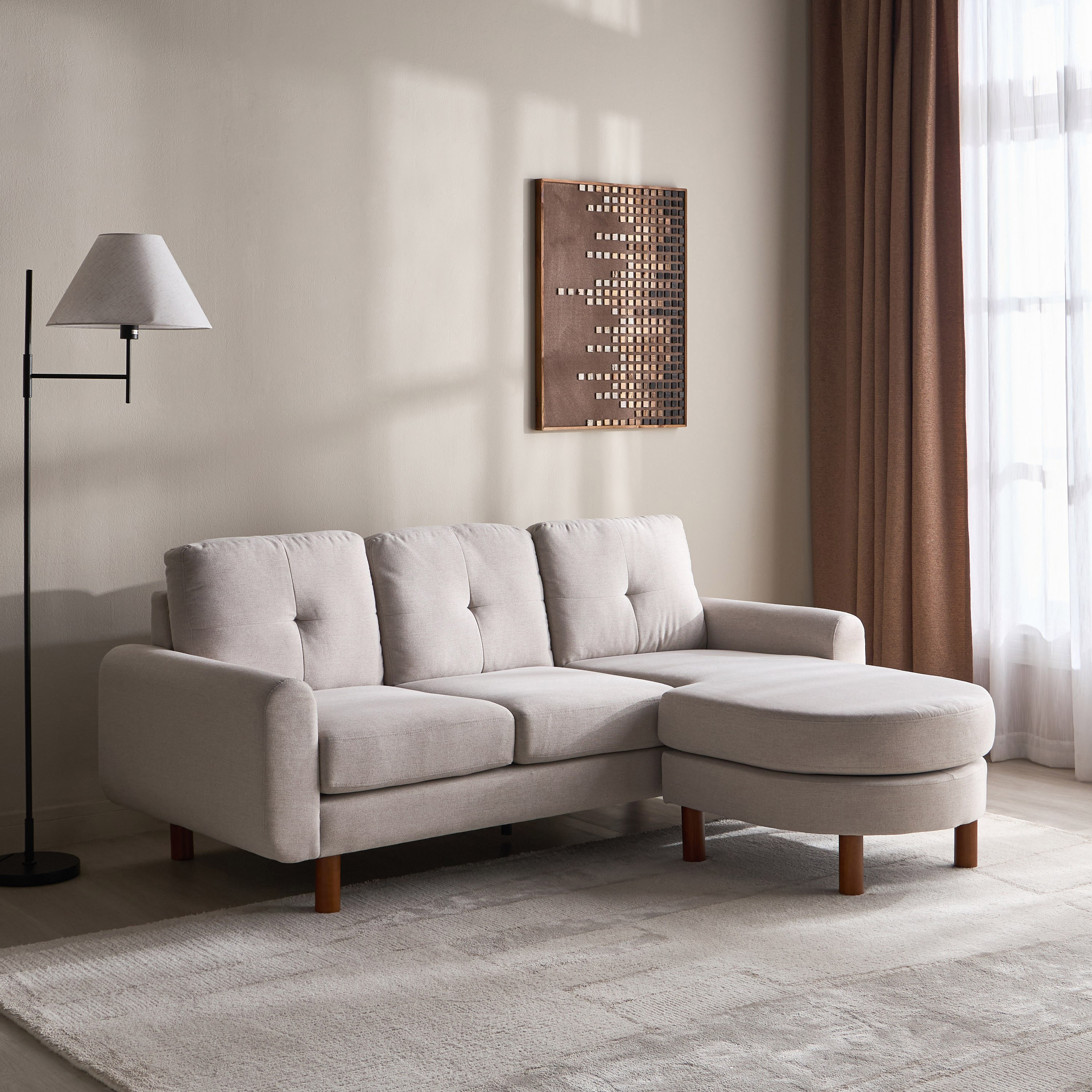 Alezio 3-Seater Fabric Right Corner Sofa-furniture-sofaandseating-cornersofas-image-1