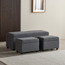 Frost Fabric Bench with 2 Ottomans-furniture-sofaandseating-chaiseandbenches-image-1