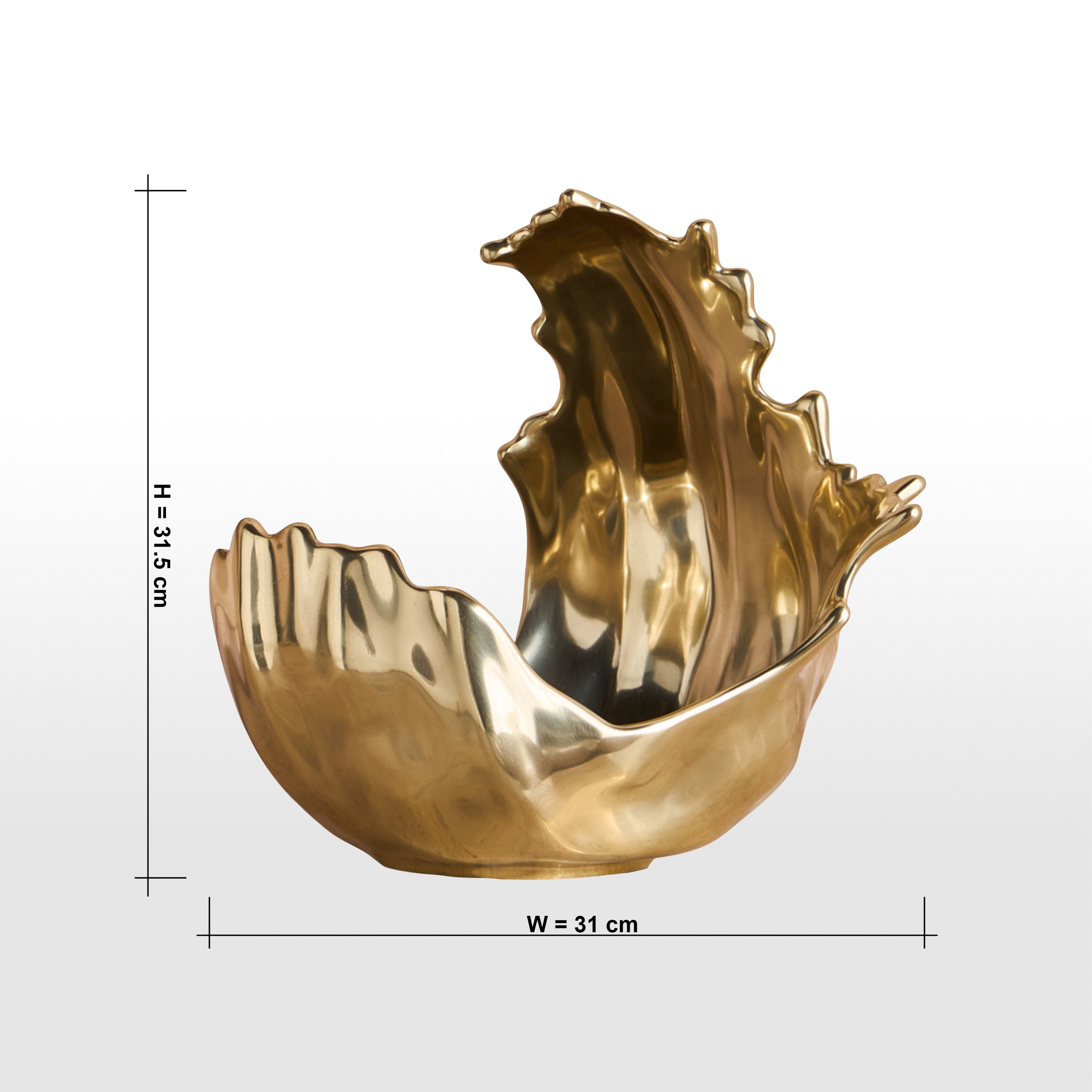 Lotus Metal Decorative Bowl - 28x31 cm-household-decor-vasesandbowls-image-5