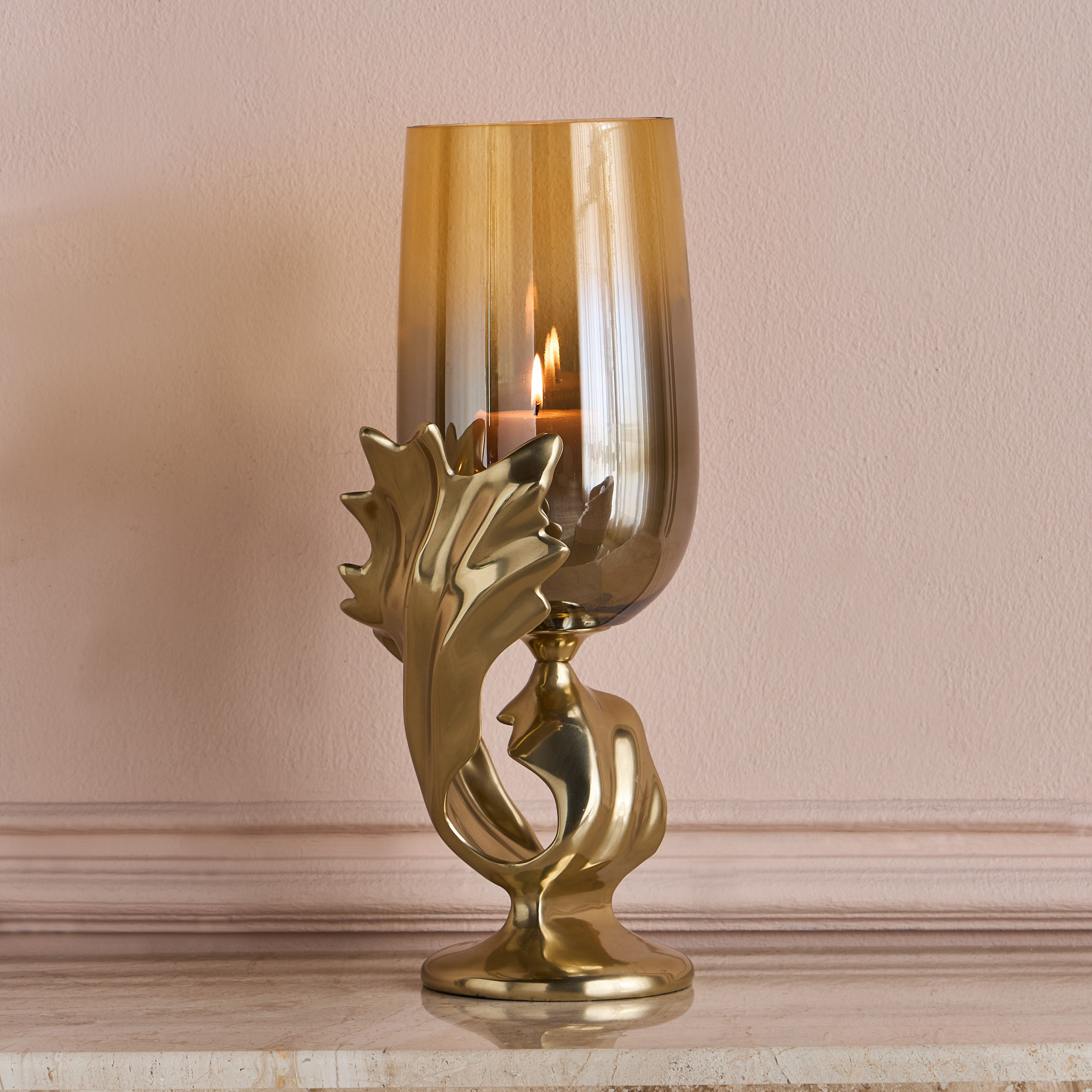 Lotus Swirl Hurricane Candleholder-household-decor-candleholdersandlanterns-image-2