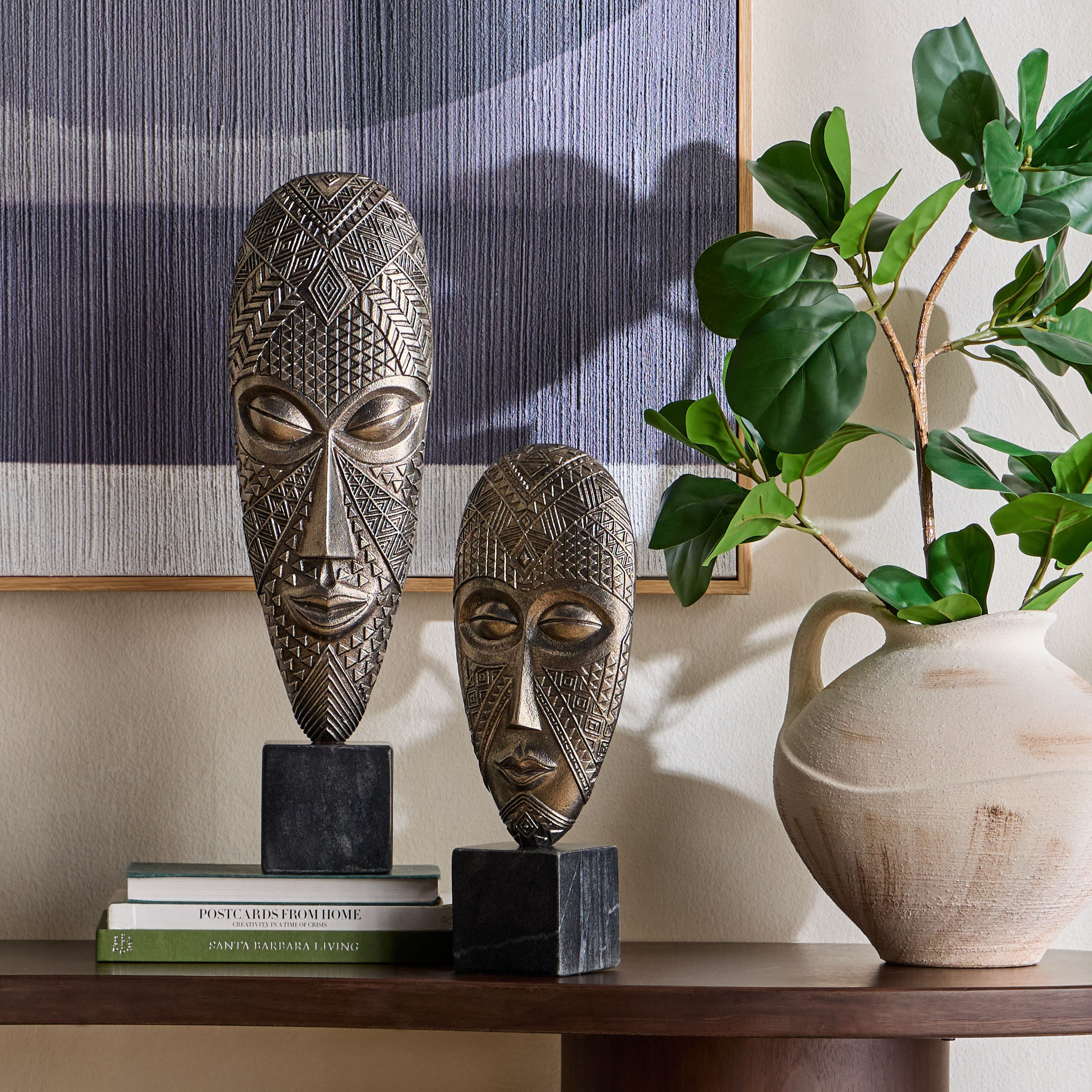 Tribea Mask Metal Decorative Accent - 40 cm-household-decor-decorativeobjectsandsculptures-image-3