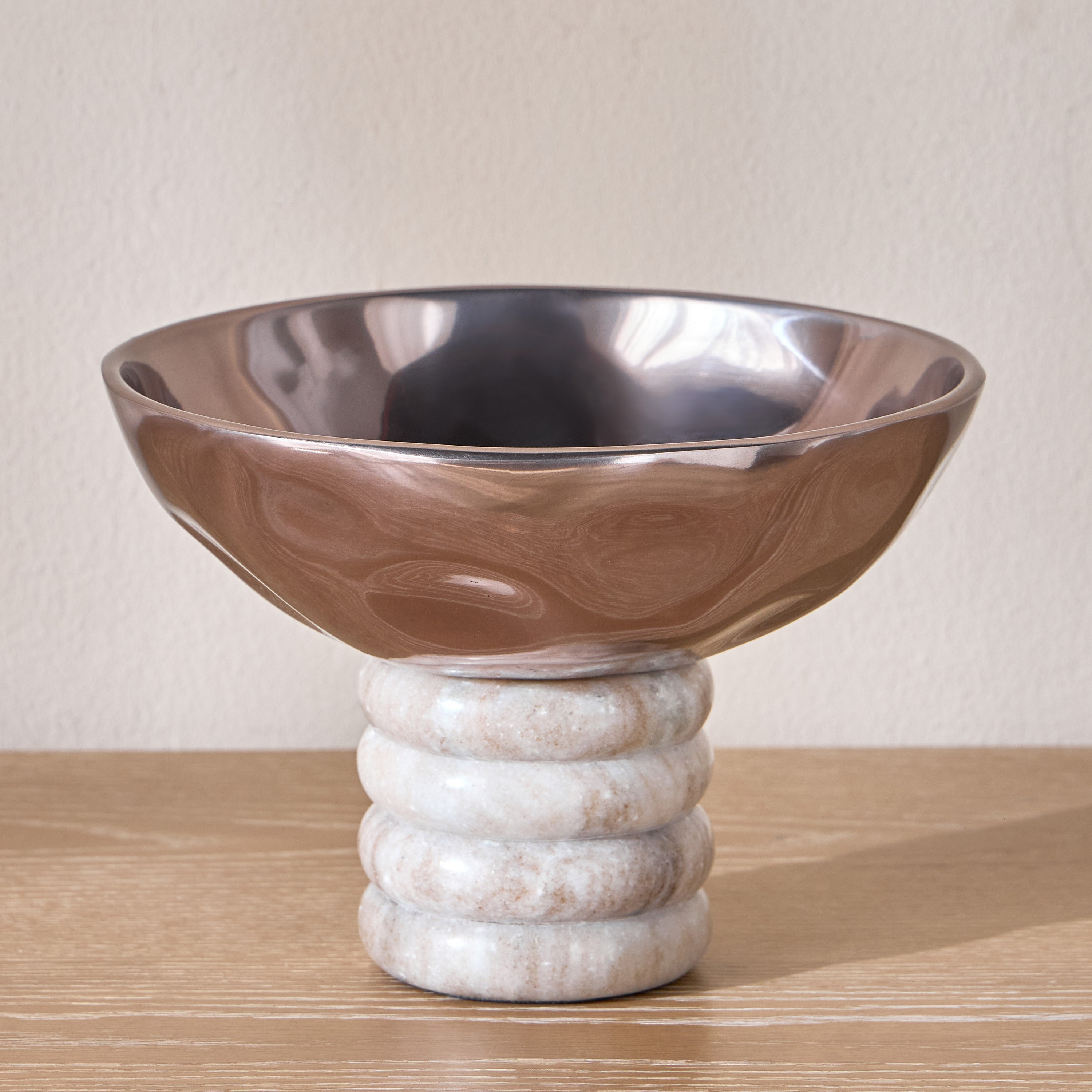 Opulence Stone Decorative Bowl - 22 cm-household-decor-vasesandbowls-image-1