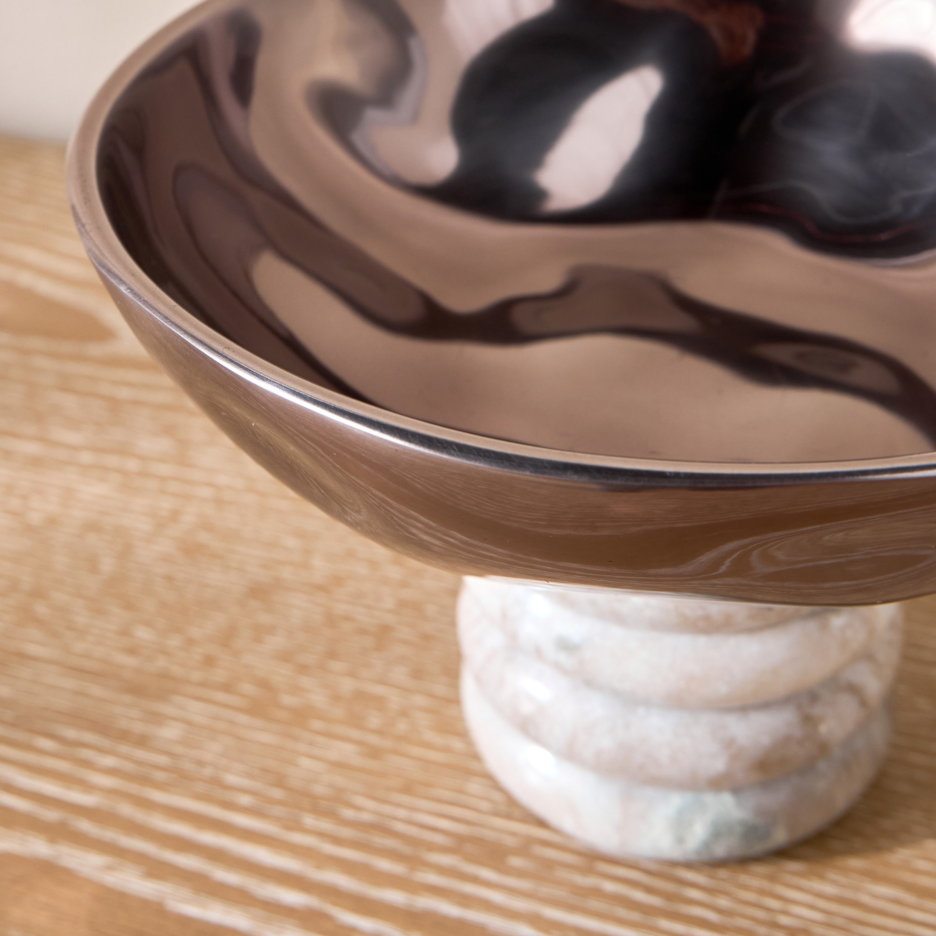 Opulence Stone Decorative Bowl - 22 cm-household-decor-vasesandbowls-image-3