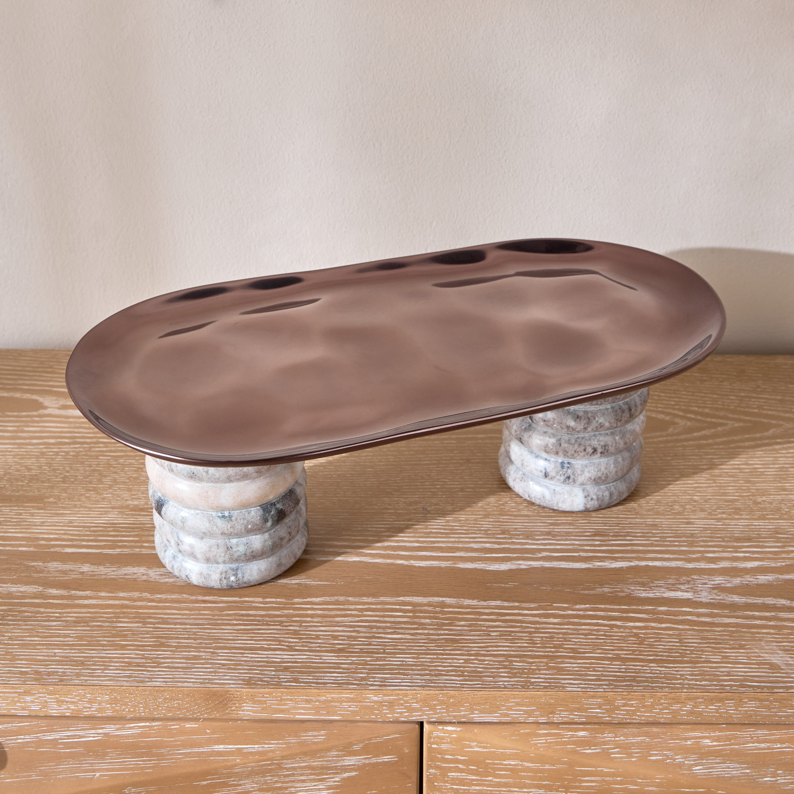 Opulence Stone Decorative Platter - 23x44 cm-household-decor-boxesandtrays-image-1