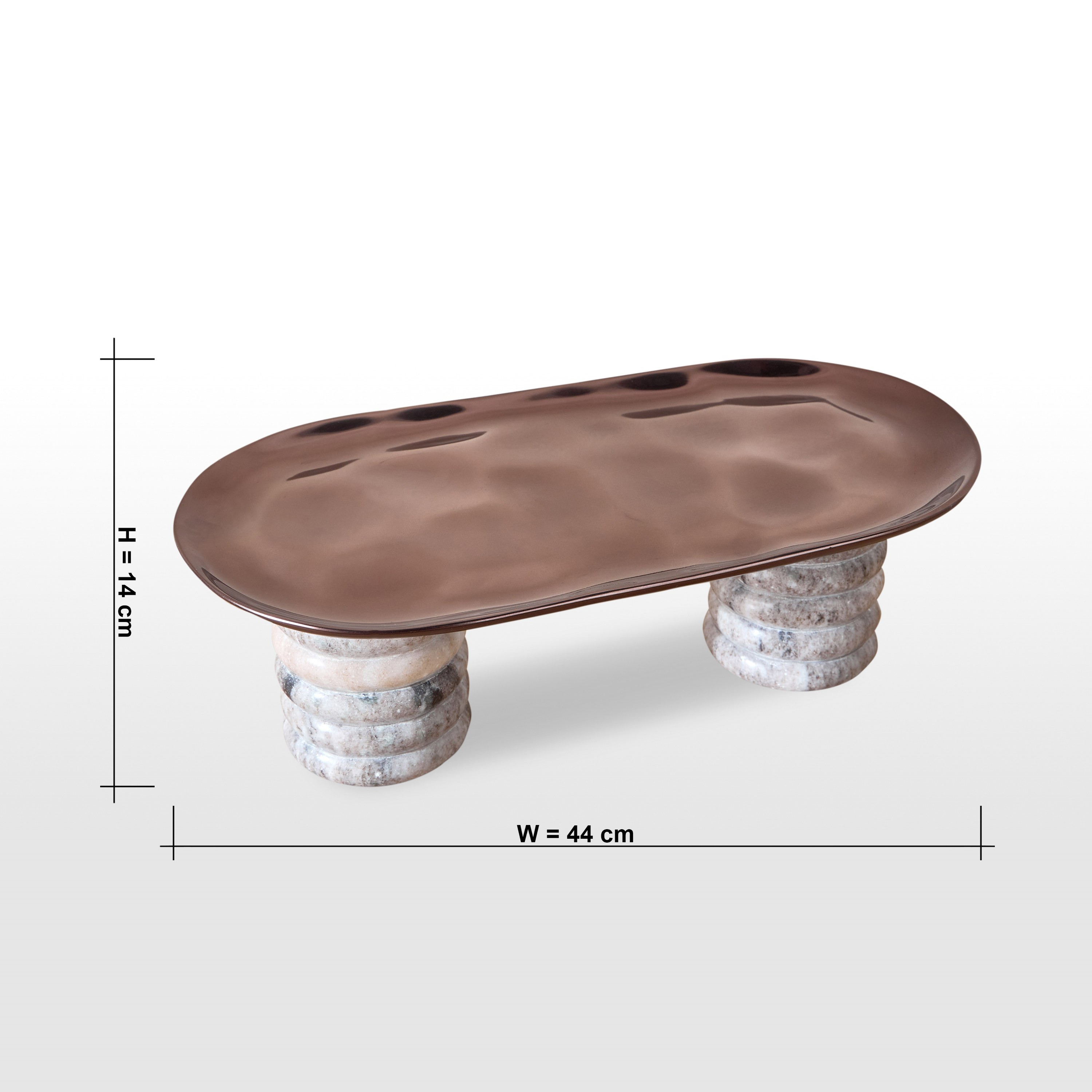 Opulence Stone Decorative Platter - 23x44 cm-household-decor-boxesandtrays-image-5