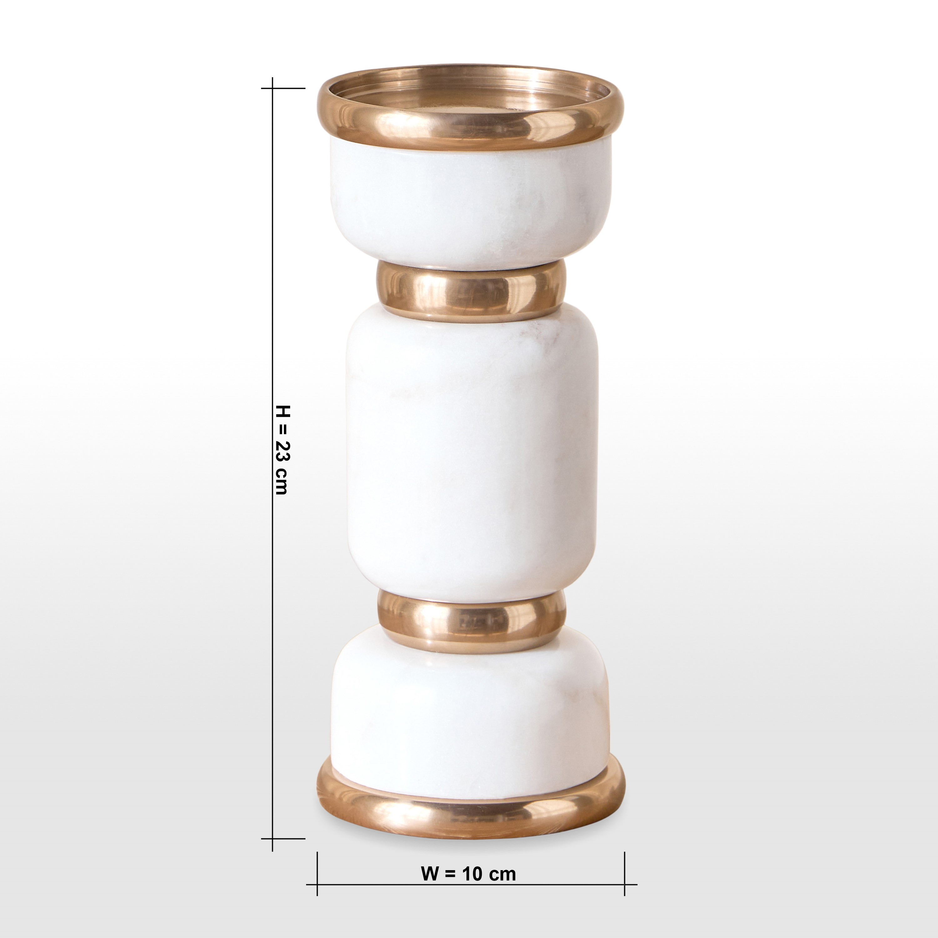 Blanco Pillar Candleholder - 23 cm-household-decor-candleholdersandlanterns-image-6
