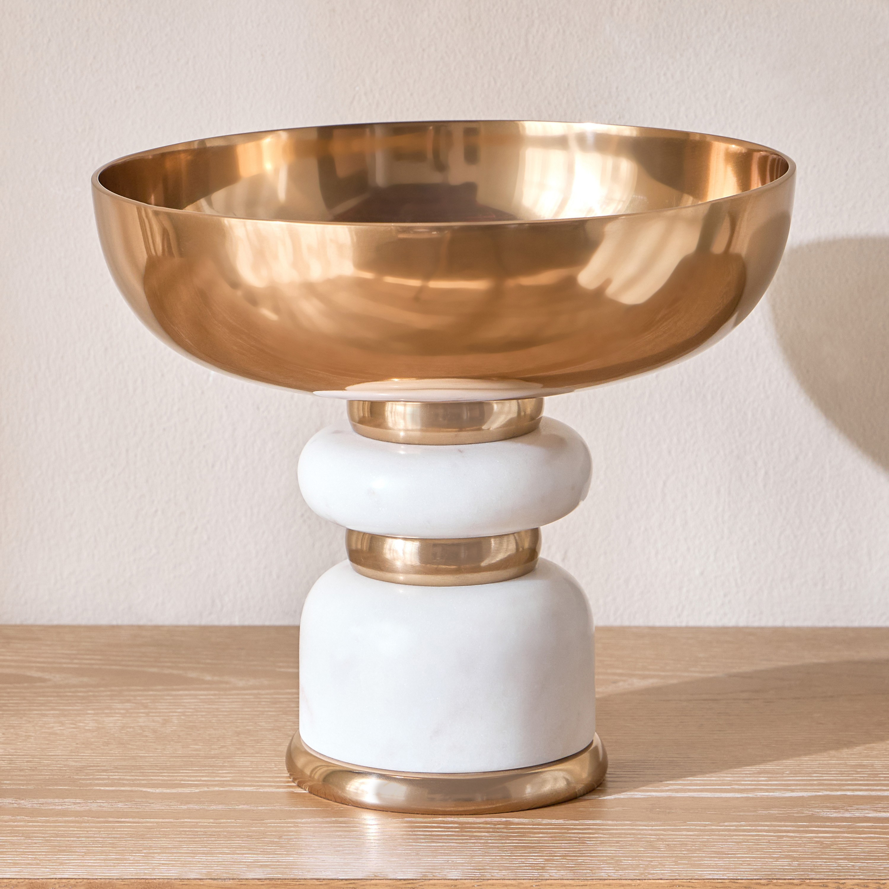 وعاء ديكور حجر- بلانكو - 28x28 سم-household-decor-vasesandbowls-image-1