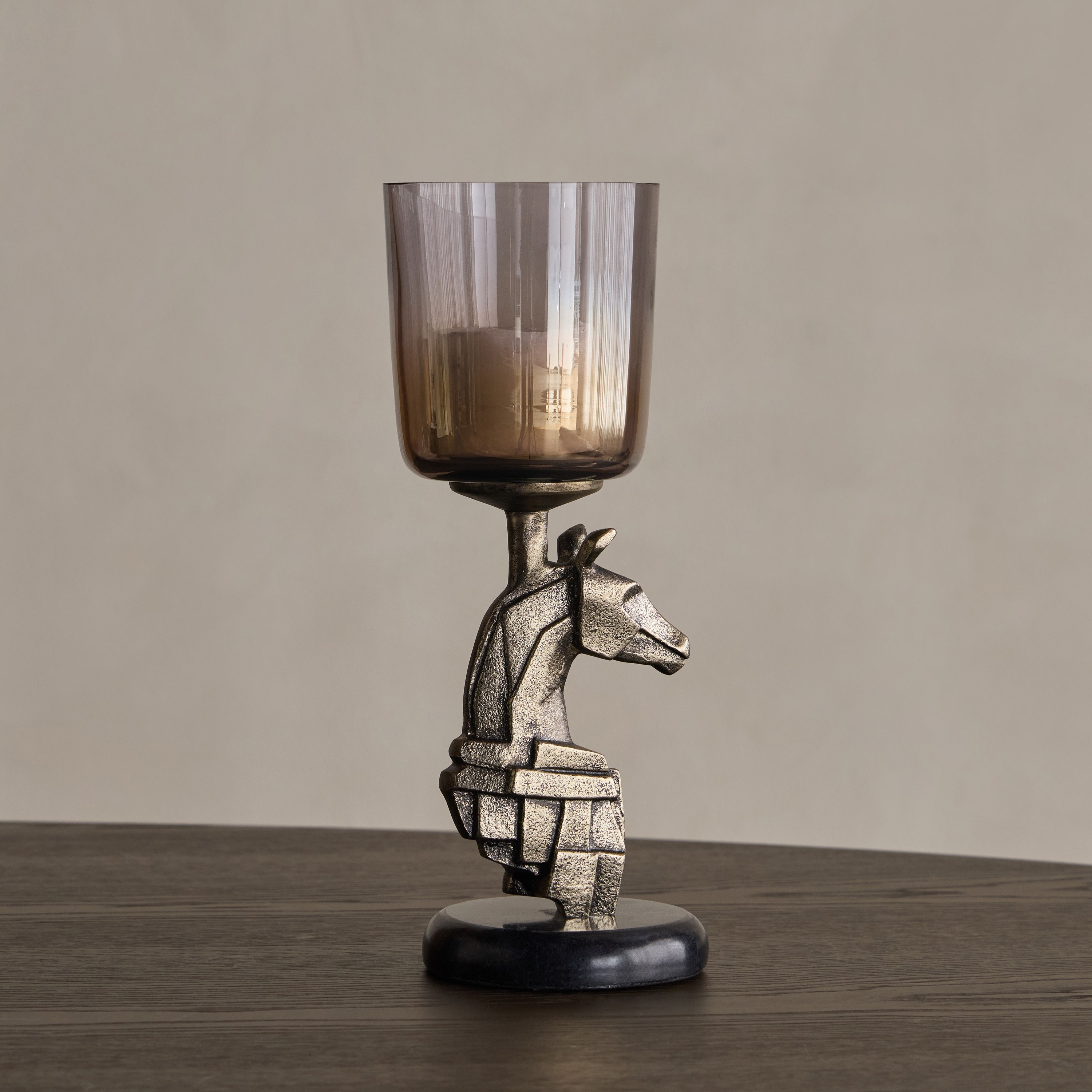 Stallion Metal Pillar Candleholder - 31 cm