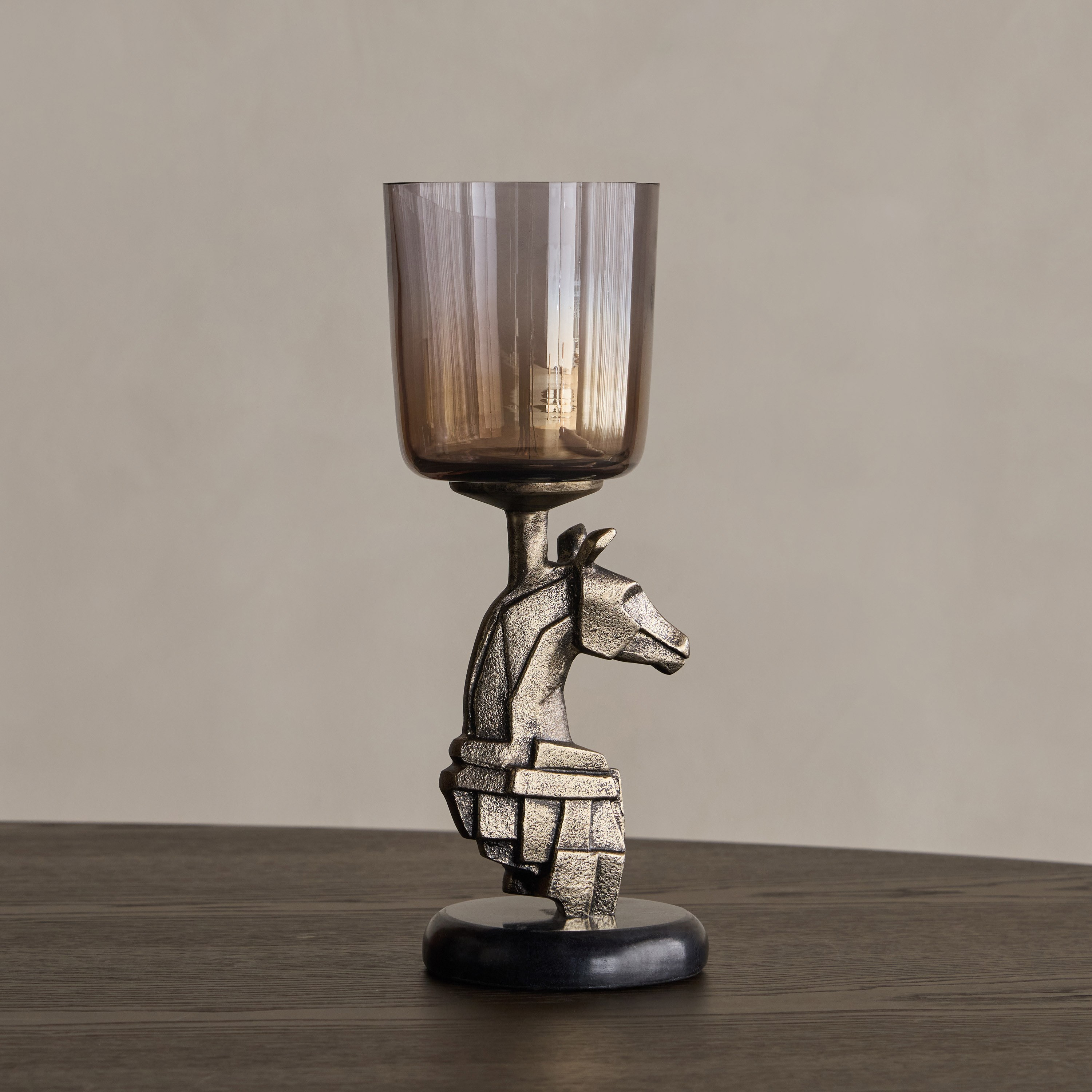 Stallion Metal Pillar Candleholder - 31 cm-household-decor-candleholdersandlanterns-image-3