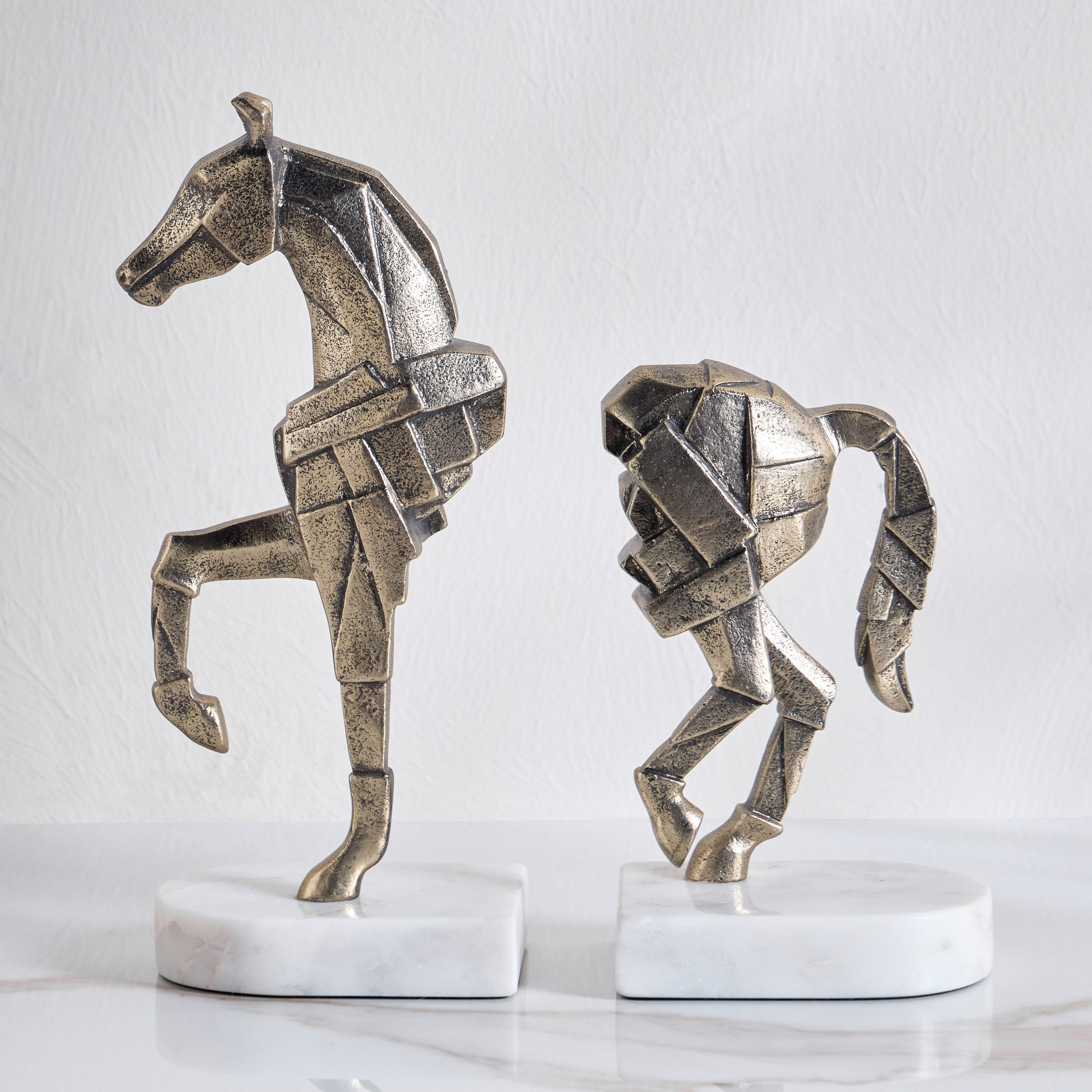 مساند كتب بتصميم حصان - ستاليون - طقم من قطعتين-household-decor-decorativeobjectsandsculptures-image-1