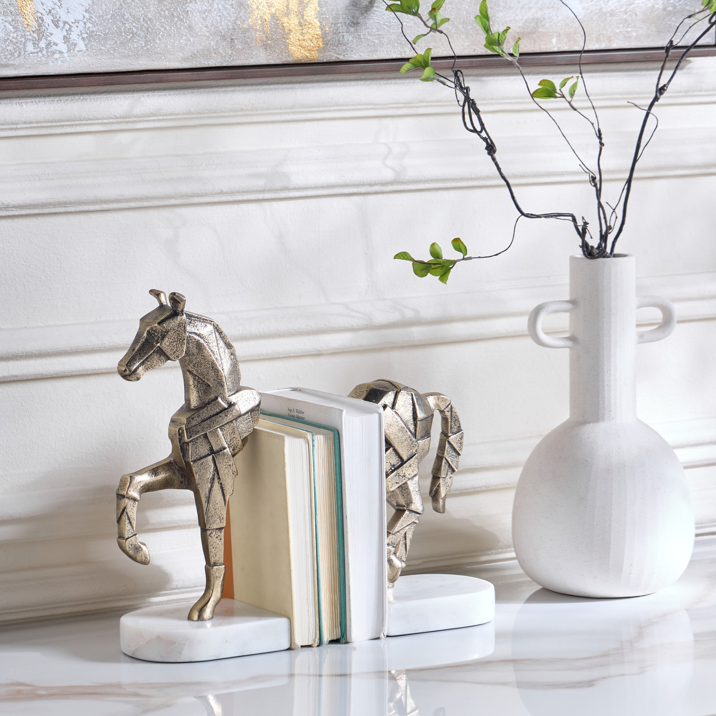 Stallion Horse Bookend - Set of 2-household-decor-decorativeobjectsandsculptures-image-3