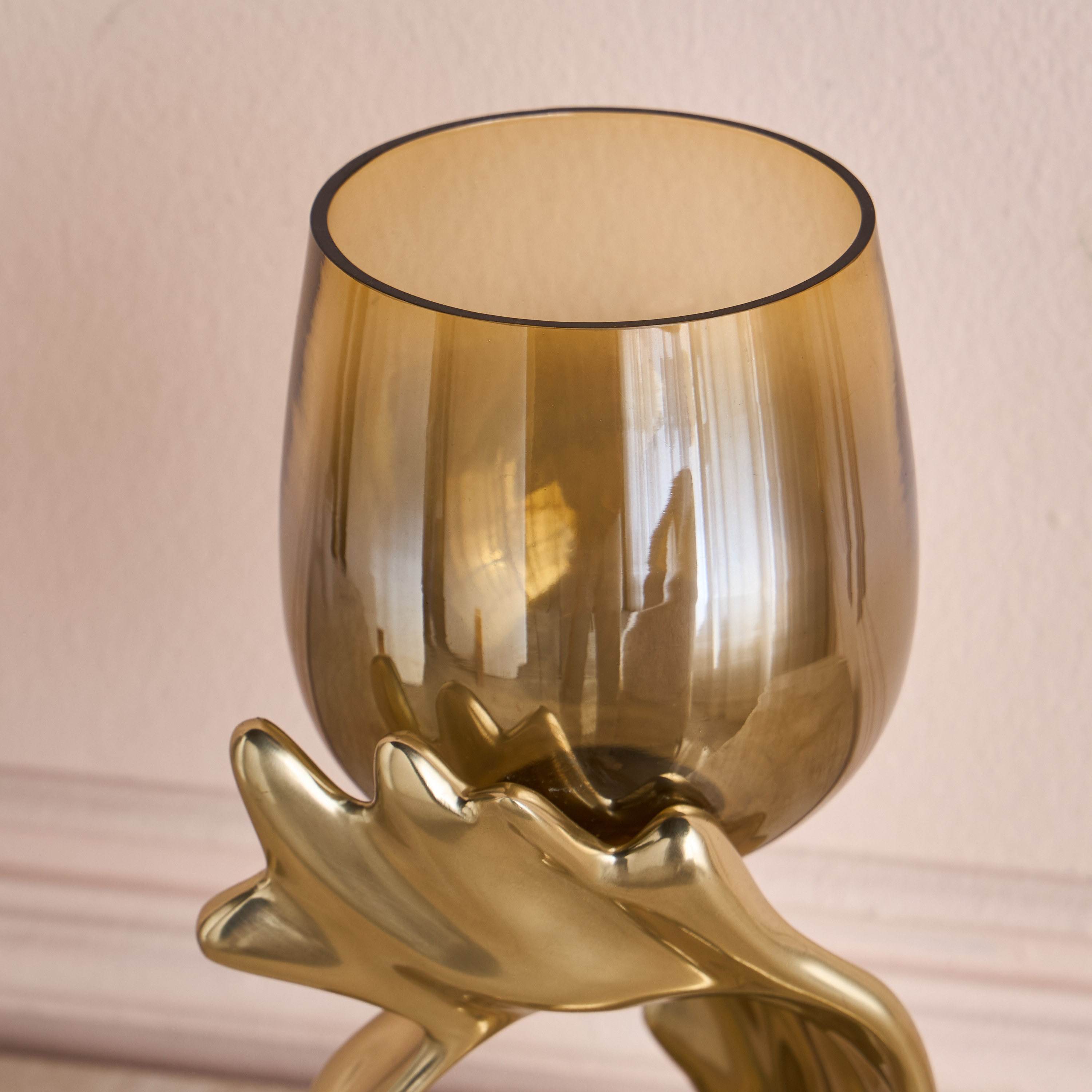 Lotus Swirl Pillar Candleholder-household-decor-candleholdersandlanterns-image-5