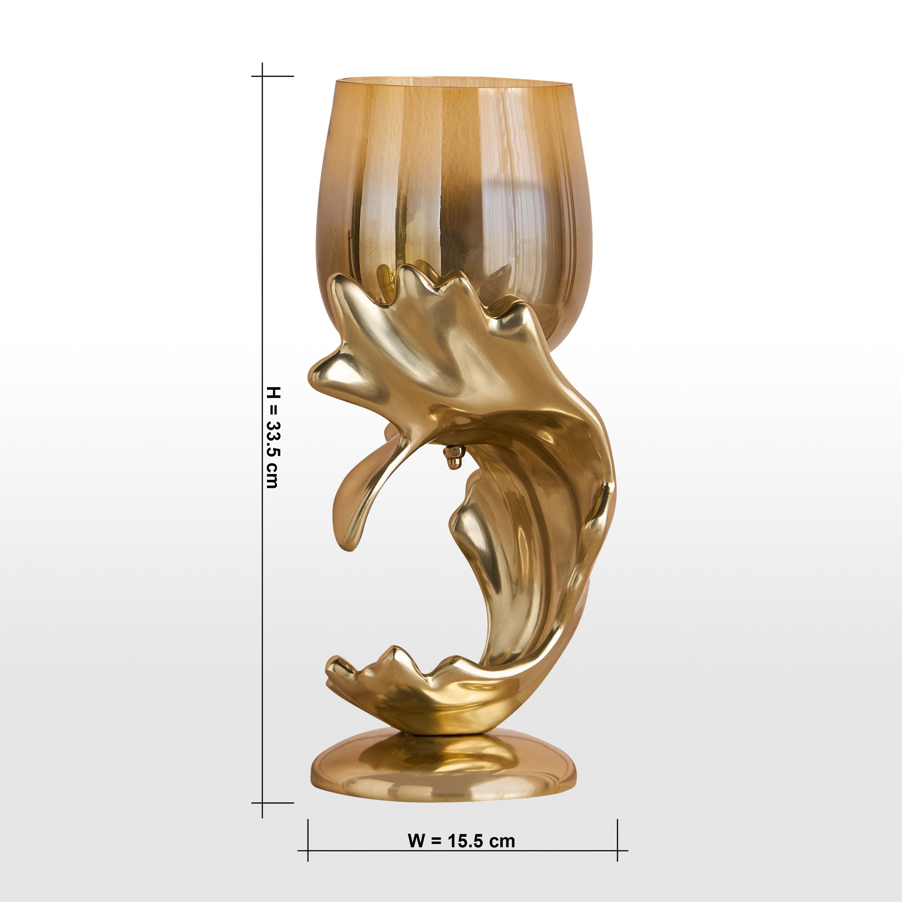 Lotus Swirl Pillar Candleholder-household-decor-candleholdersandlanterns-image-7