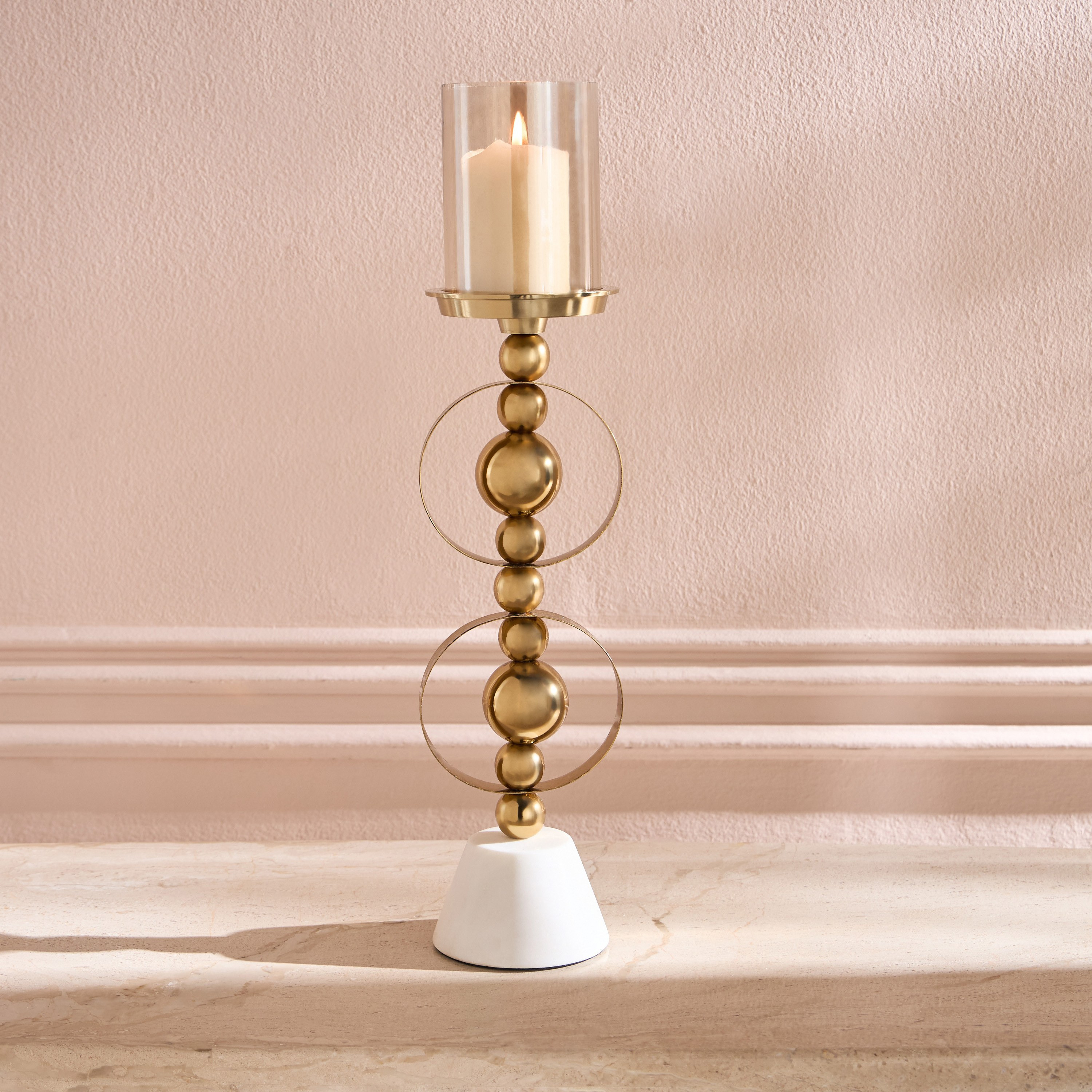 Lotus Ring Pillar Candleholder-household-decor-candleholdersandlanterns-image-2