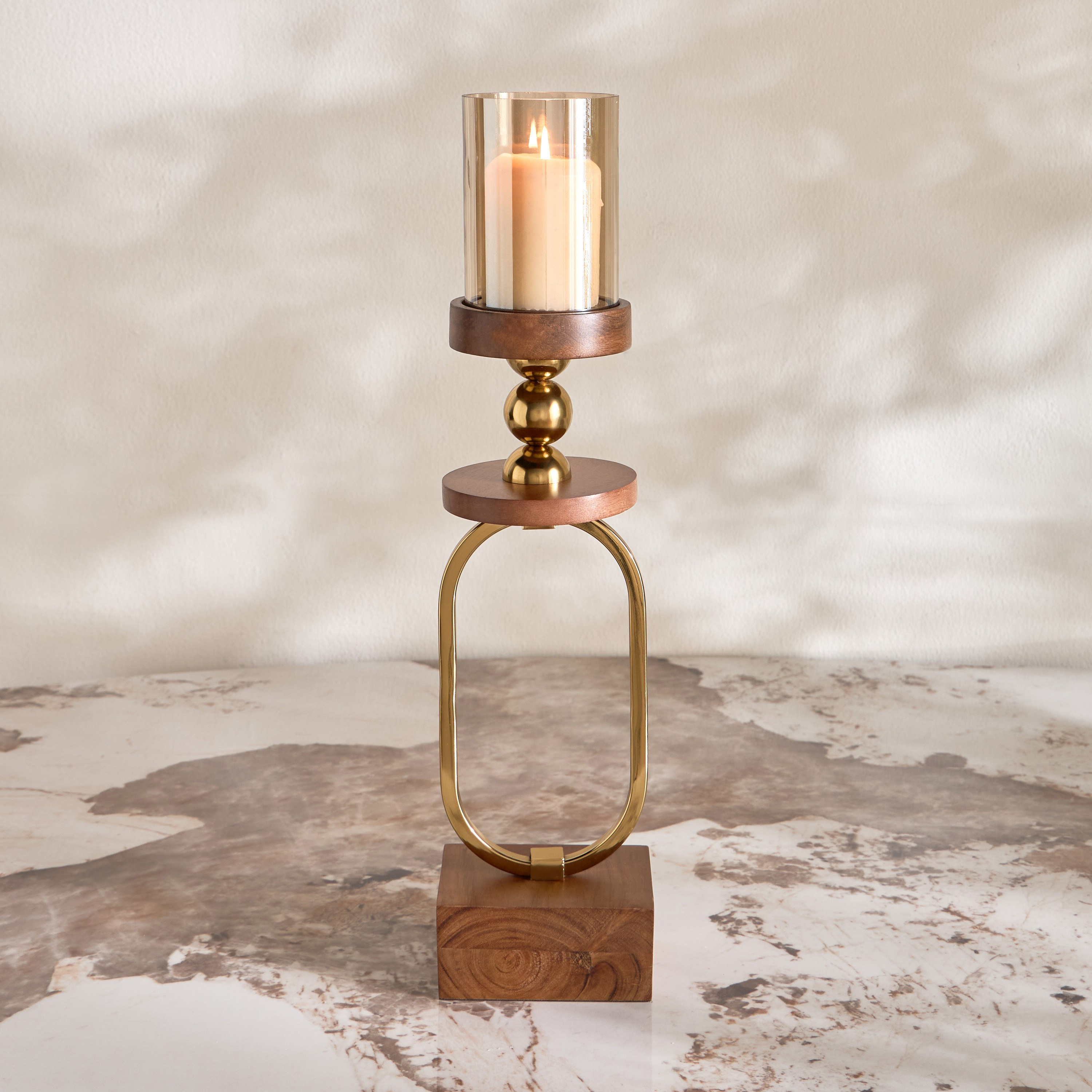 Ivy Metal Pillar Candleholder - 54 cm-household-decor-candleholdersandlanterns-image-2