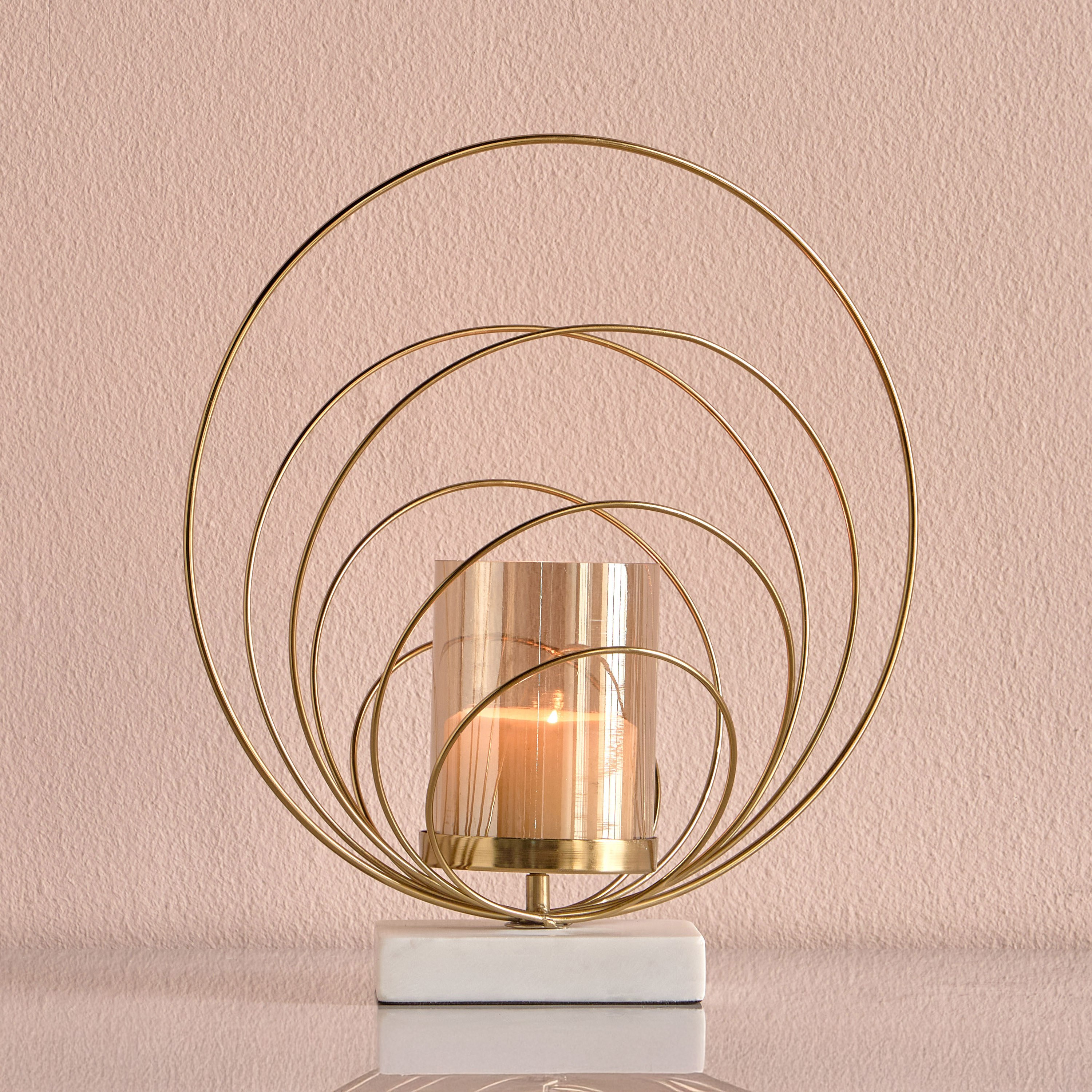 Lotus Loop Pillar Candleholder-household-decor-candleholdersandlanterns-image-1