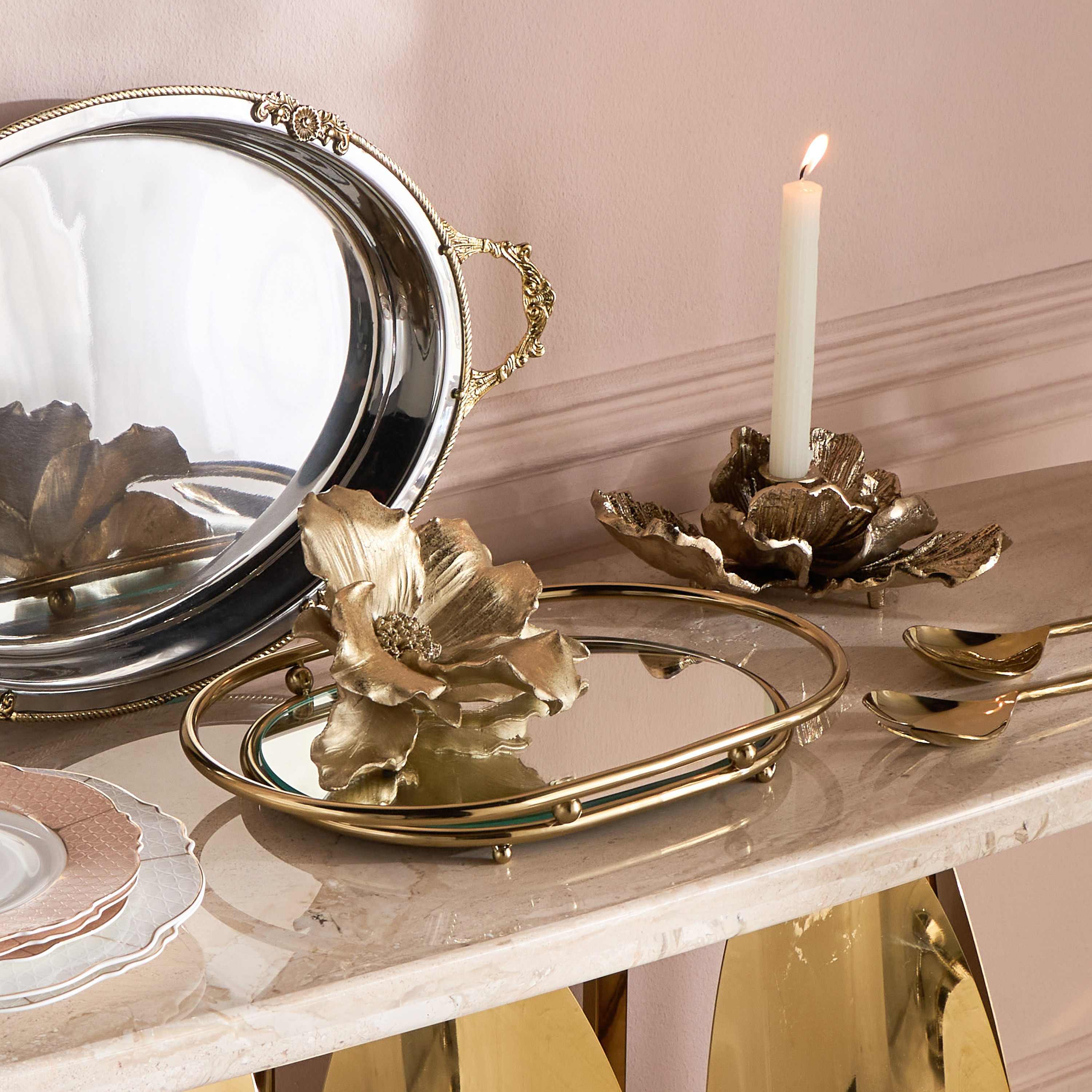 Lotus Decorative Tray-household-decor-boxesandtrays-image-3