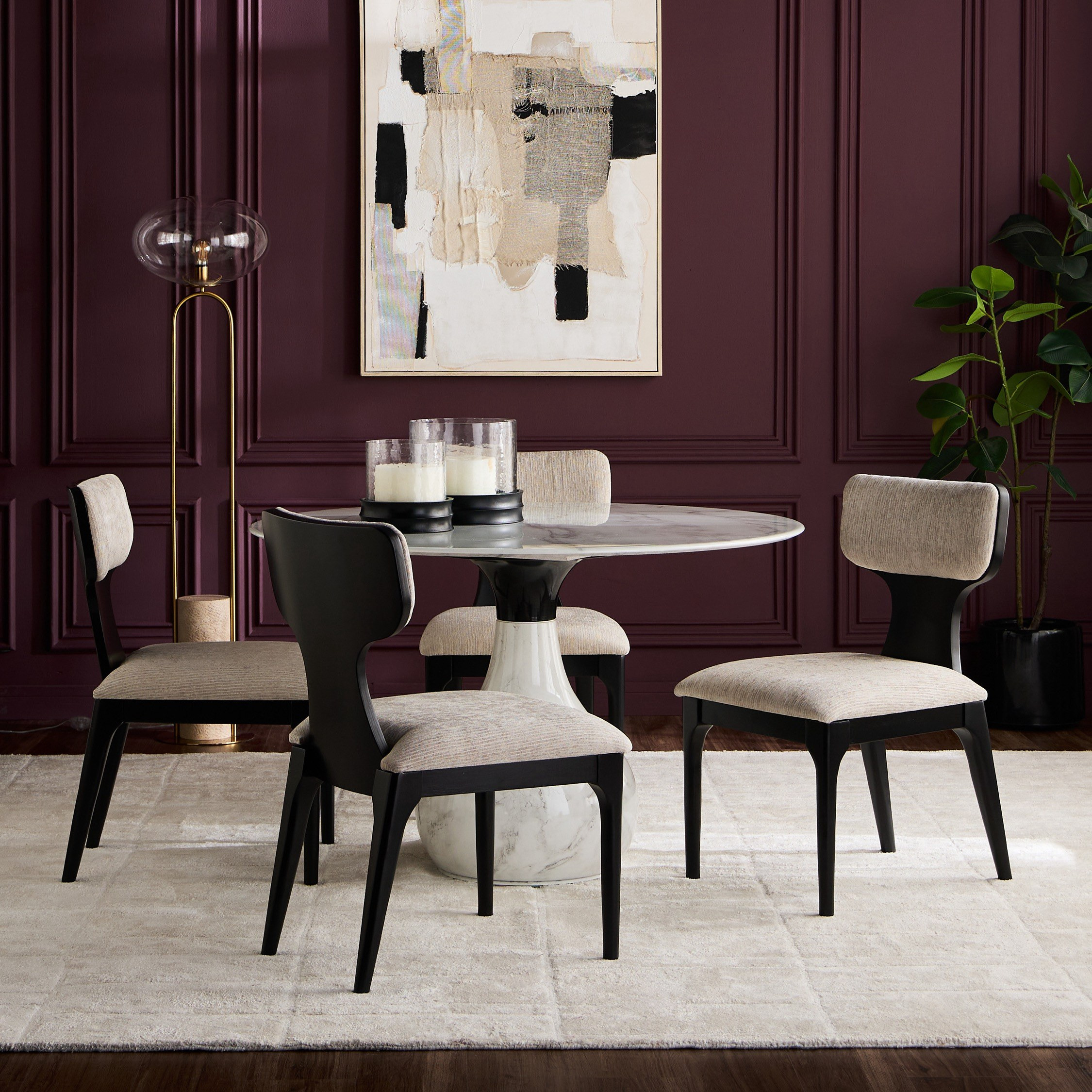 Koen 4-Seater Marble Top Dining Table-furniture-diningroom-diningtables-image-5
