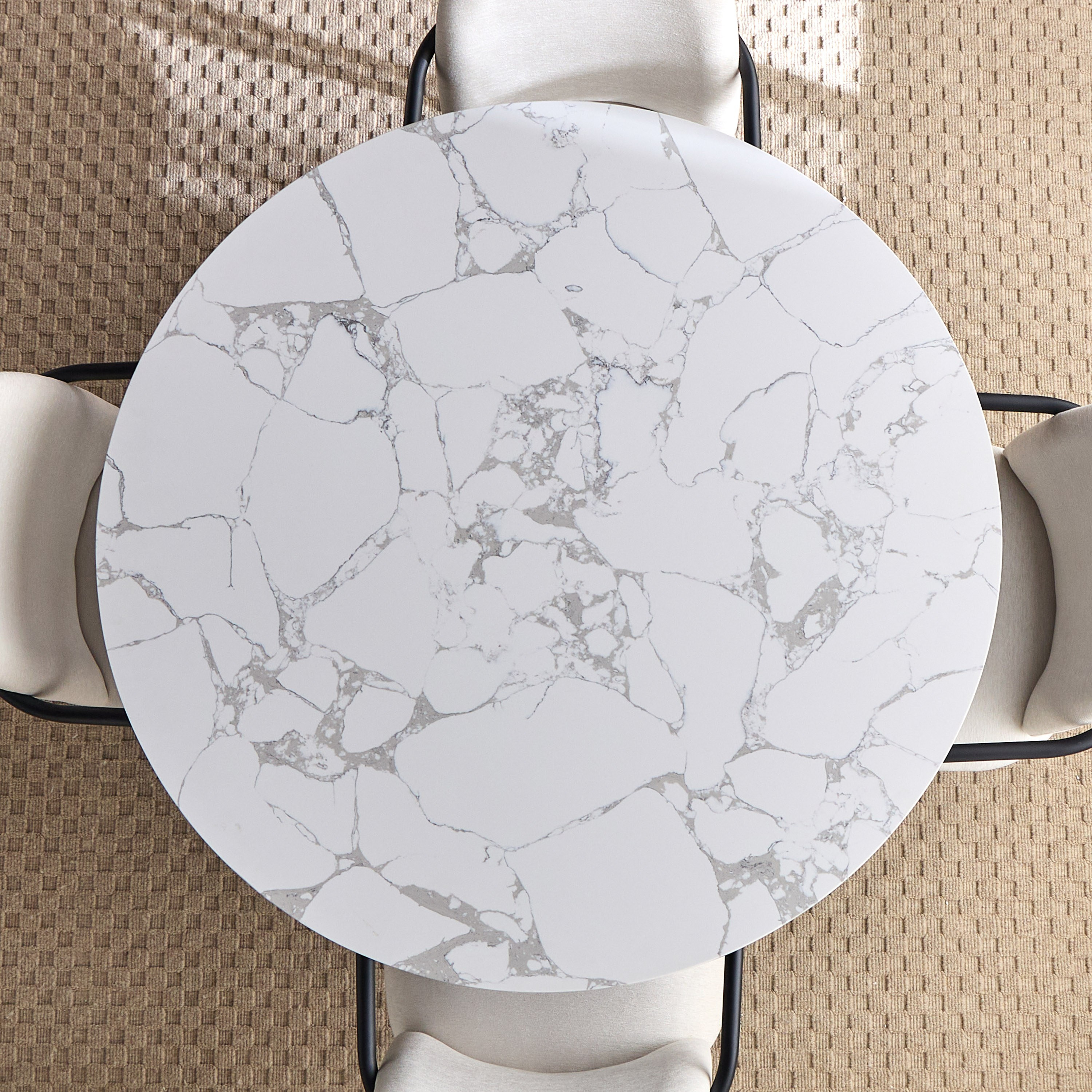 Ranger 4-Seater Marble Top Dining Table-furniture-diningroom-diningtables-image-2