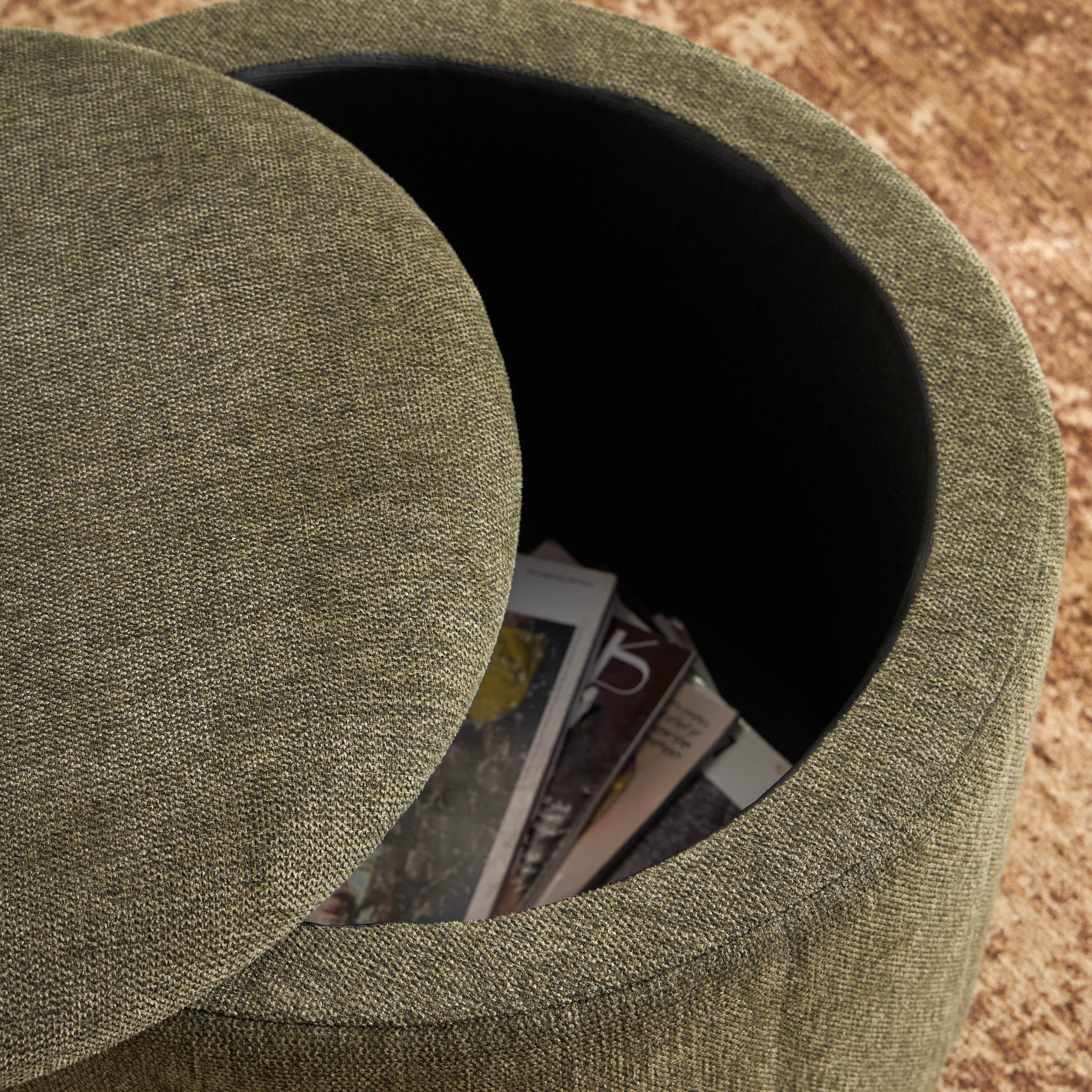 مقعد عثماني قماش مع مساحة تخزين - نيمو-furniture-sofaandseating-ottomansbeanbagsandpoufs-image-3