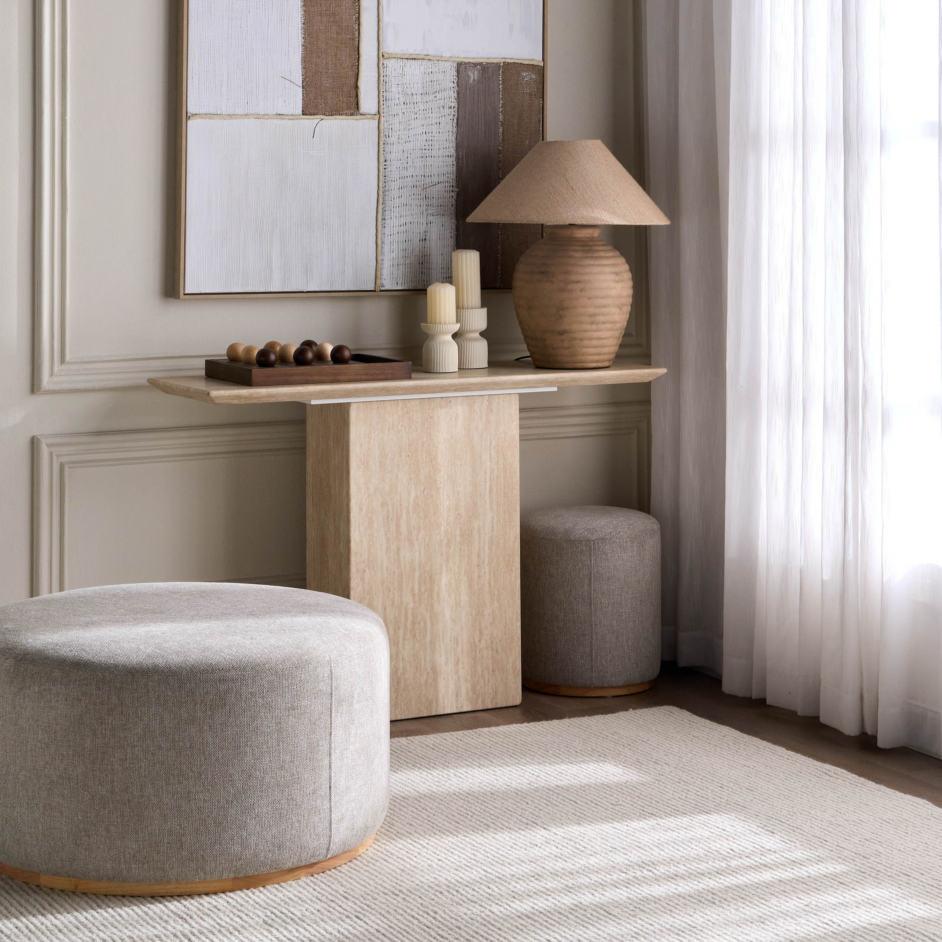 Kingin Fabric Ottoman - Large-furniture-sofaandseating-ottomansbeanbagsandpoufs-image-5