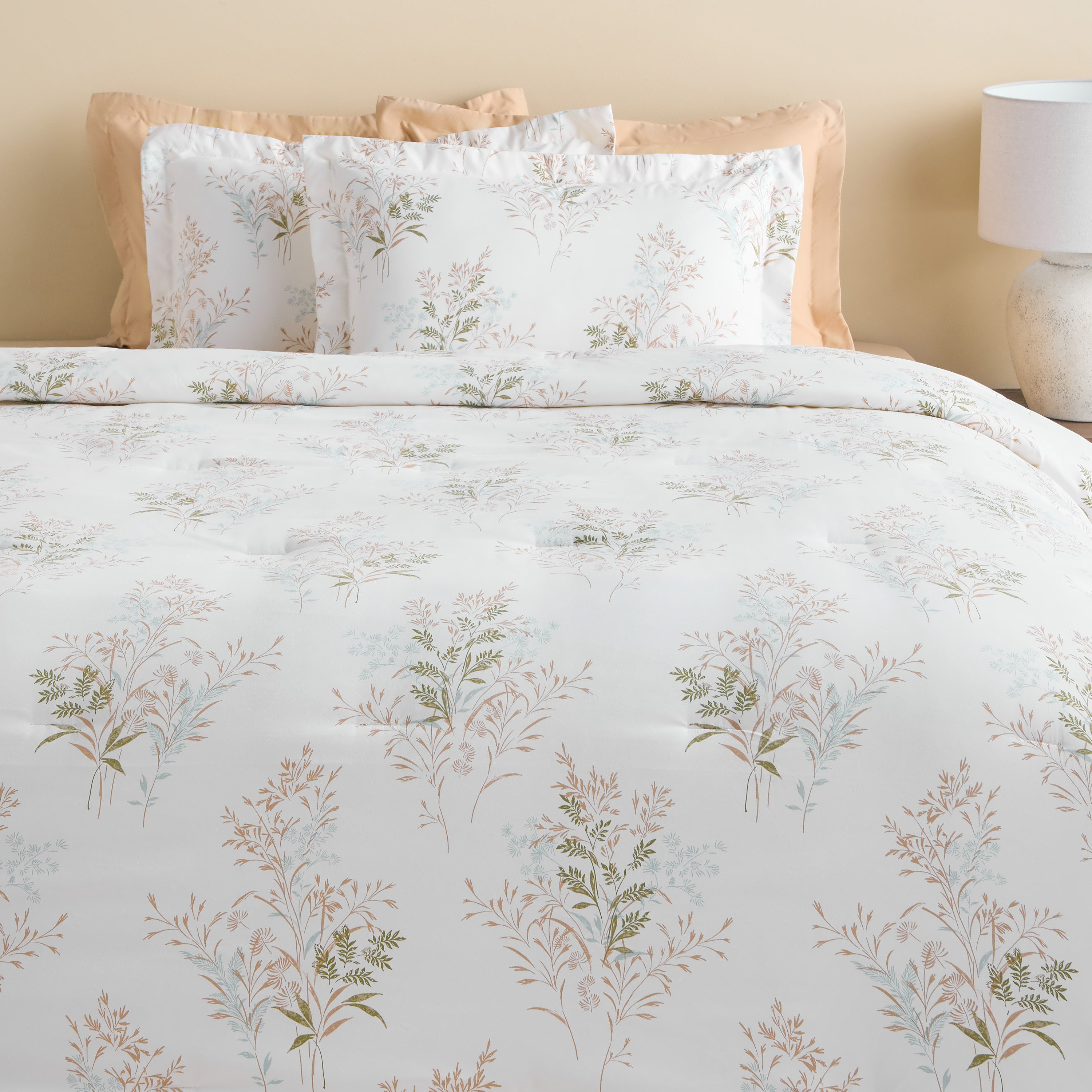 Elisha Botanical Print 6-Piece Queen Comforter and Sheet Set - 200x240 cm-household-bedding-comfortersandbedspreads-bedinabag-image-2