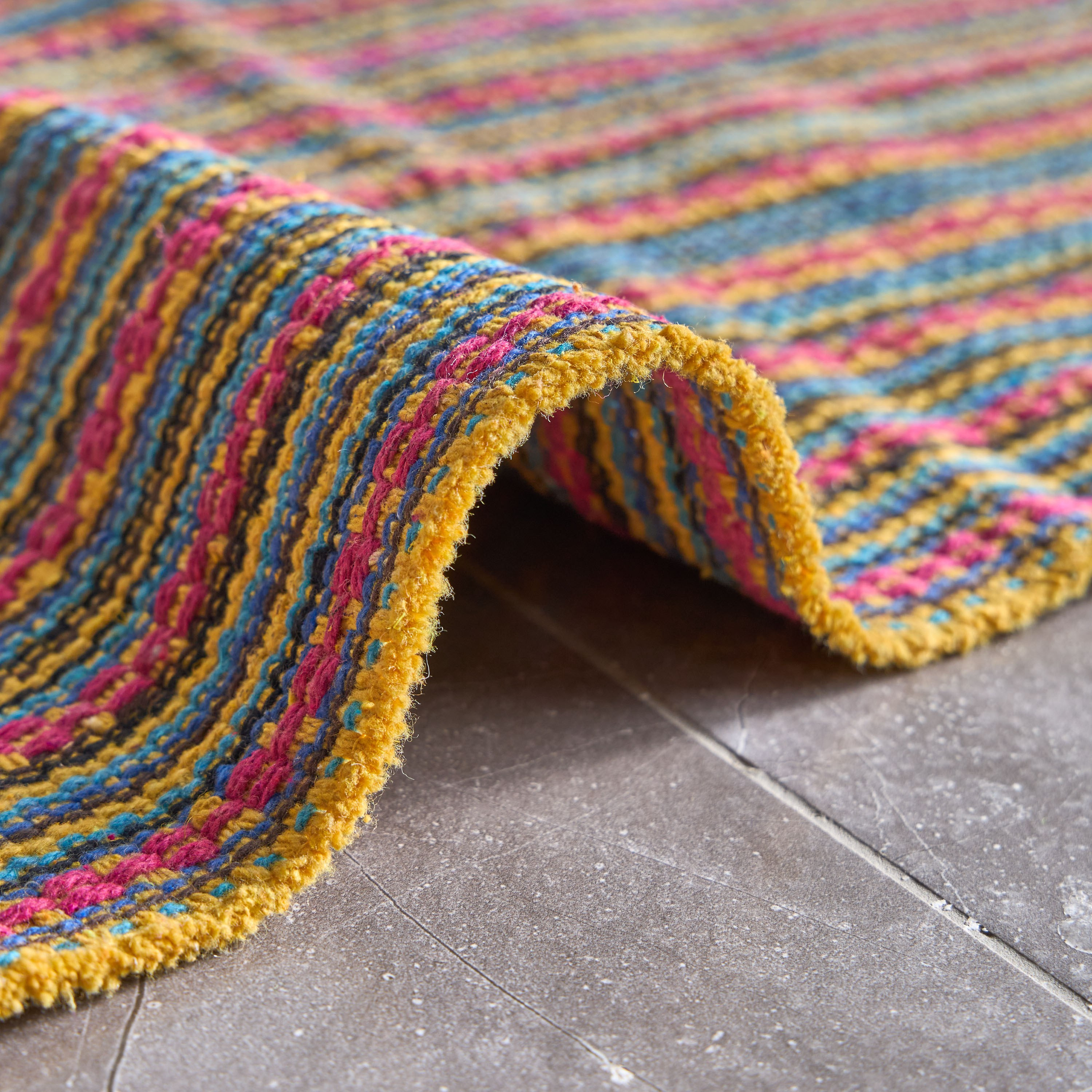 Stria Dhurrie - 50x80 cm-household-rugsandcarpets-rugs-image-4
