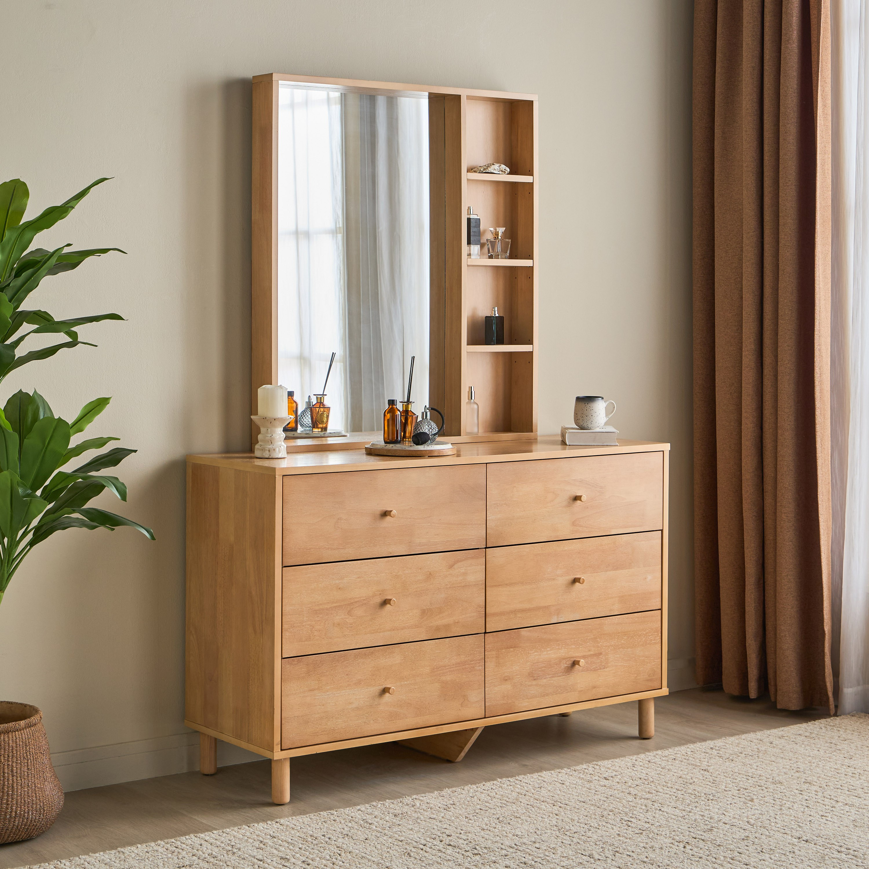 Kay 6-Drawer Dresser with Mirror