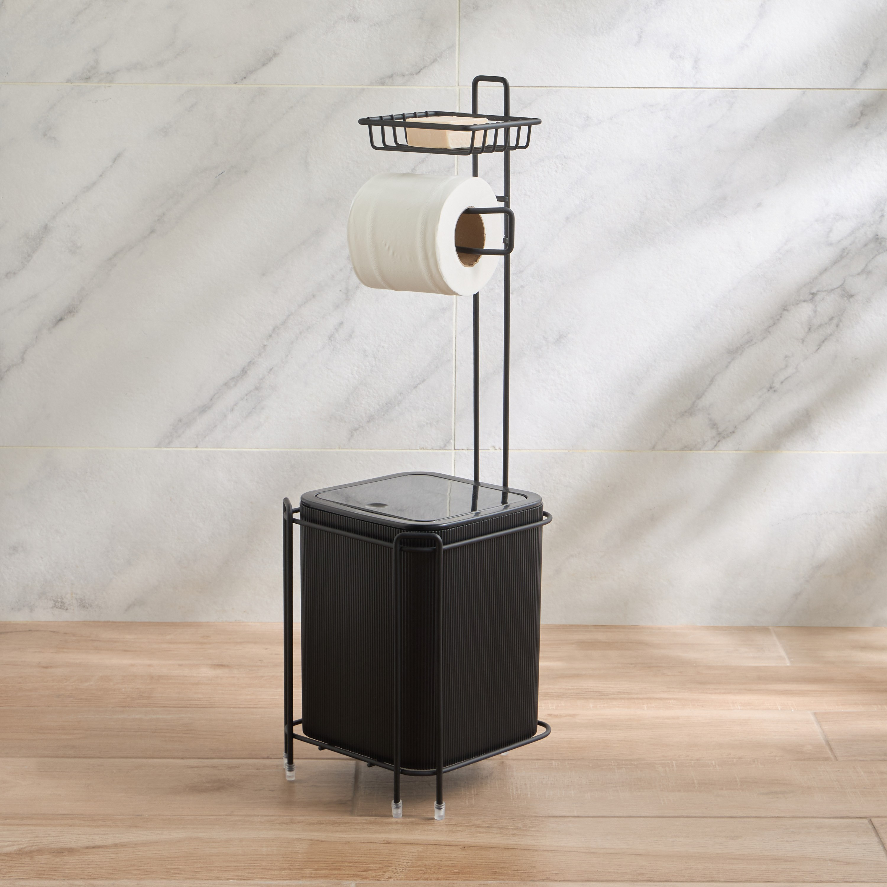 سلة نفايات وحامل مناديل حمام وفرشاة تنظيف المرحاض - نورا-household-bathandlaundry-bathroomorganizing-toiletpaperholders-image-7