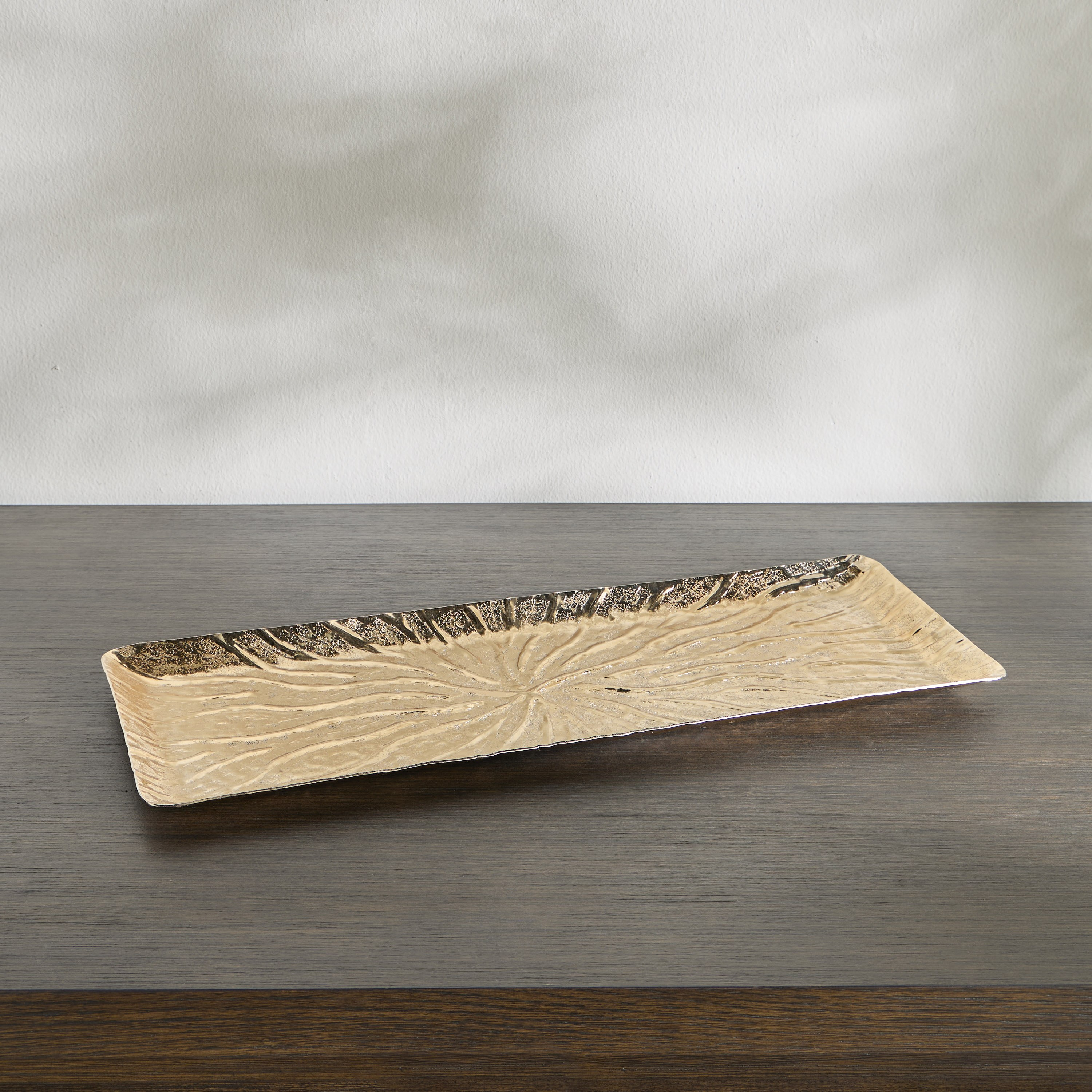 Dahab Metal Decorative Platter - 24x62 cm-household-decor-boxesandtrays-image-1