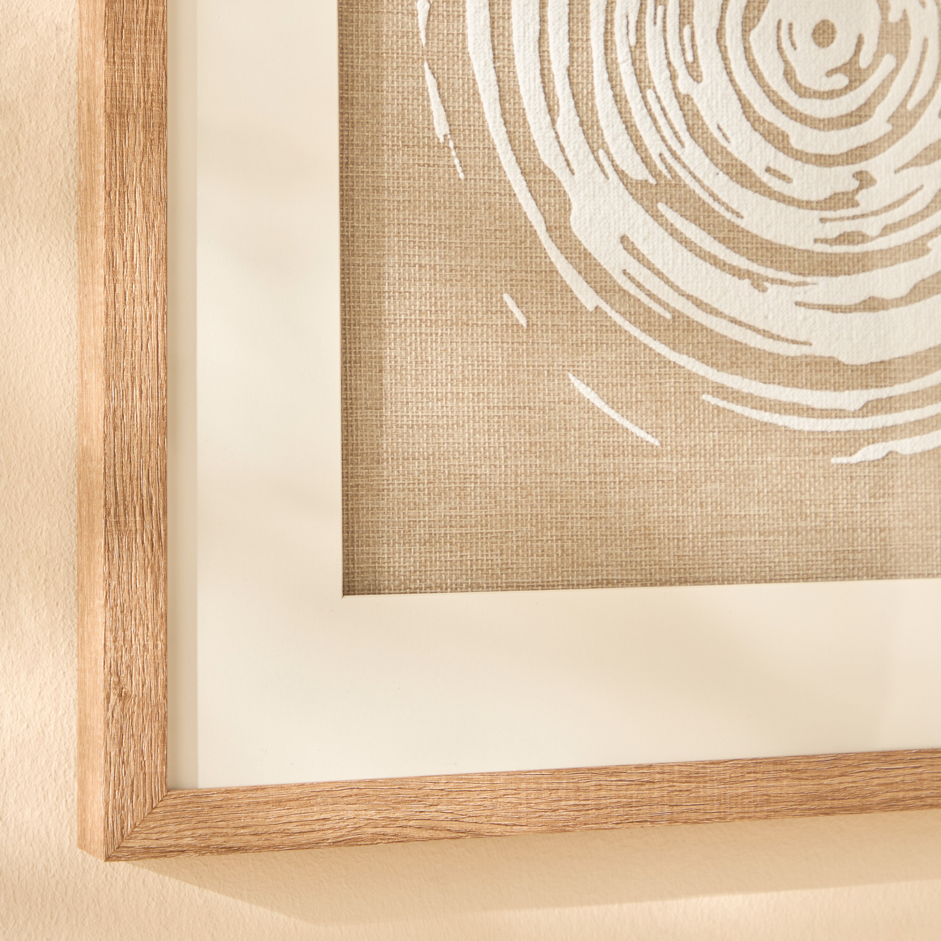 Barira Puffy Foam Linen Framed Wall Art - 50x50 cm-household-walldecorandmirrors-wallart-image-2