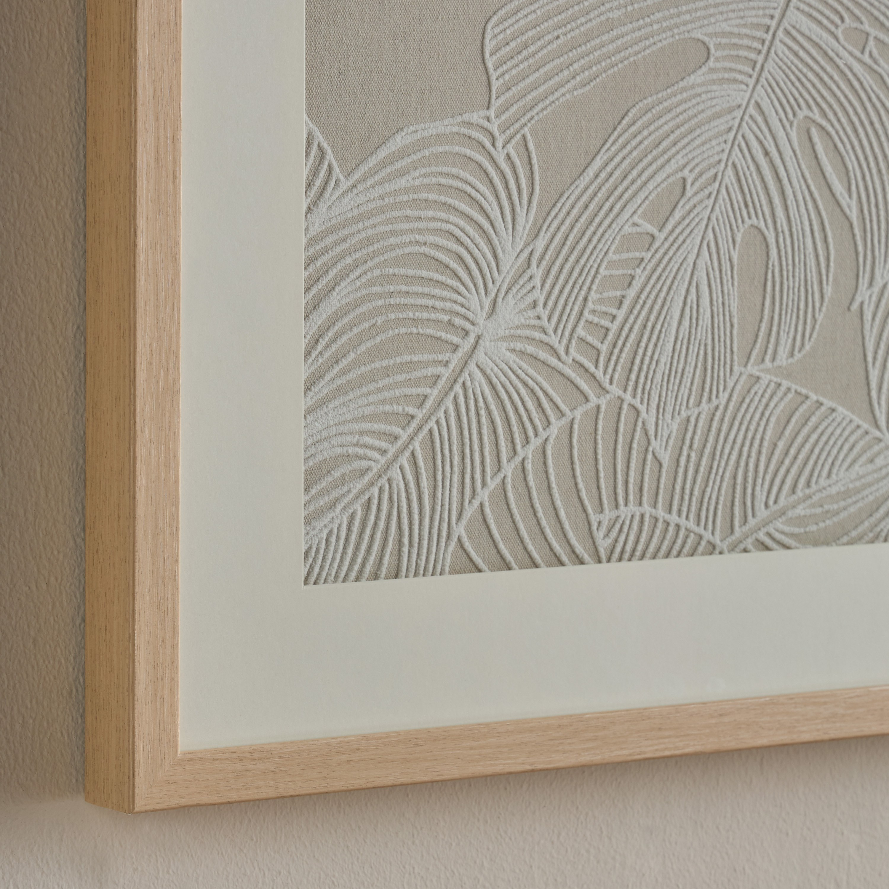Yasira Puffy Foam Linen Framed Wall Art - 50x50 cm-household-walldecorandmirrors-wallart-image-2