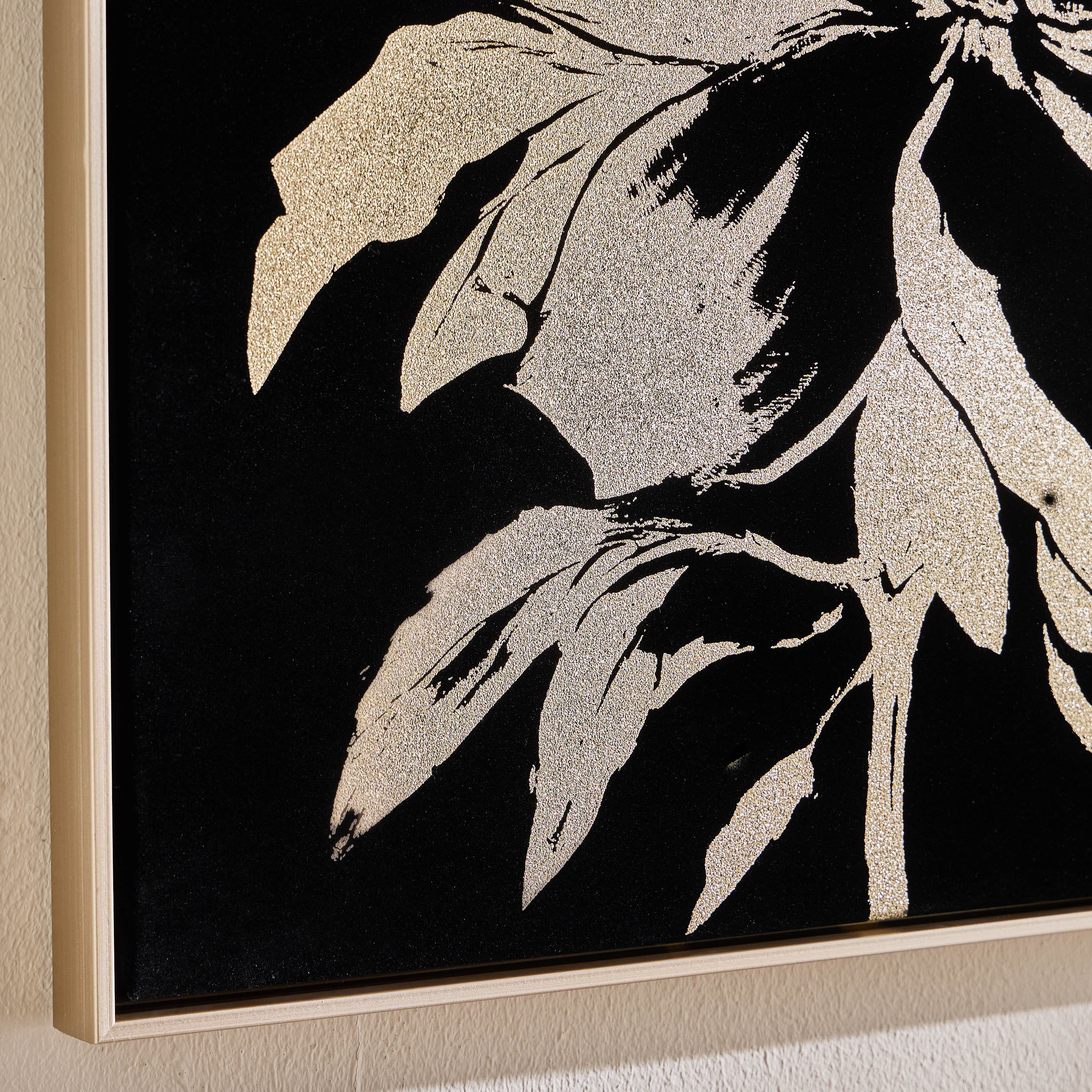 Sameera Velvet Framed Canvas Wall Art - 60x60 cm-household-walldecorandmirrors-wallart-image-2