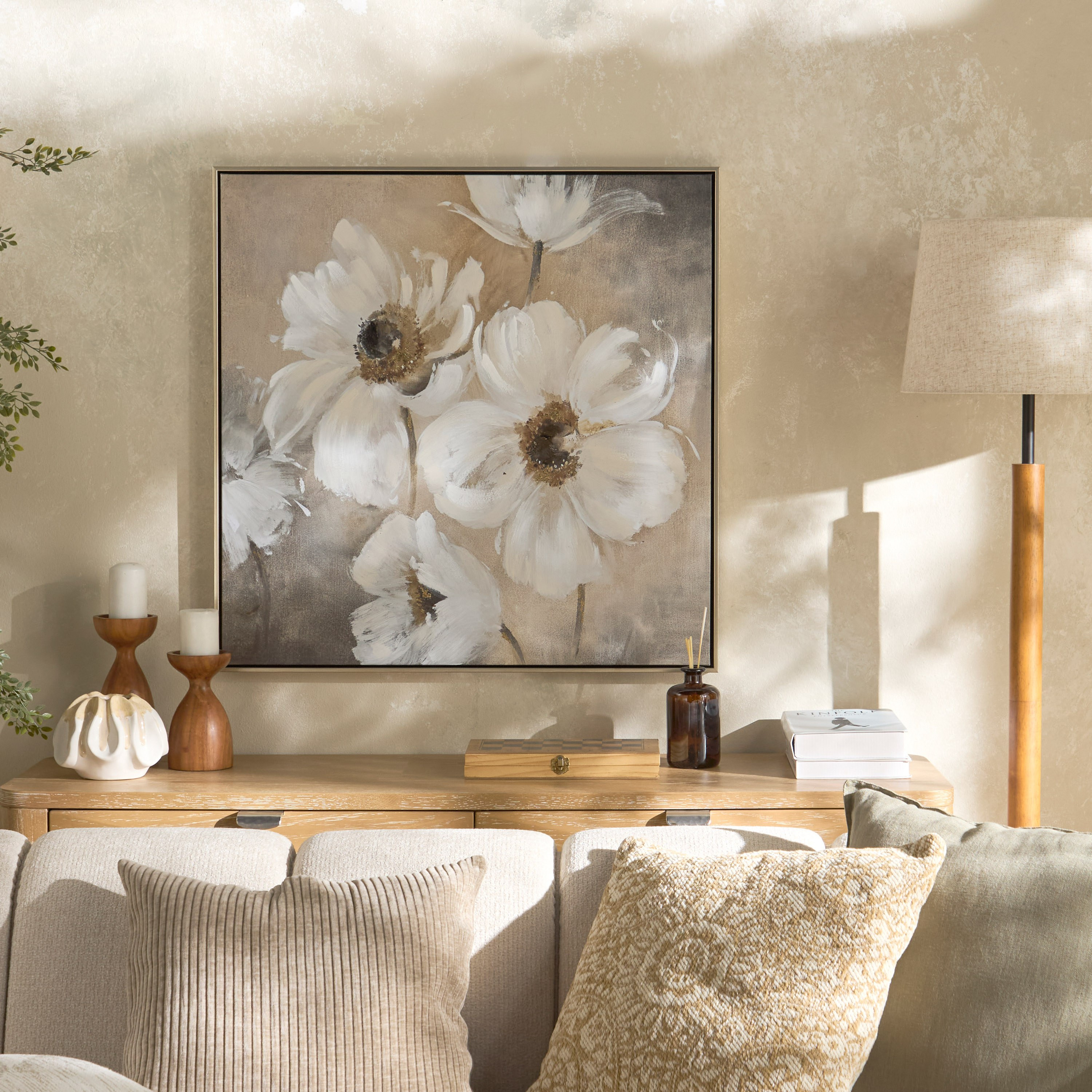 Arwa Framed Canvas Wall Art - 80x80 cm-household-walldecorandmirrors-wallart-image-3