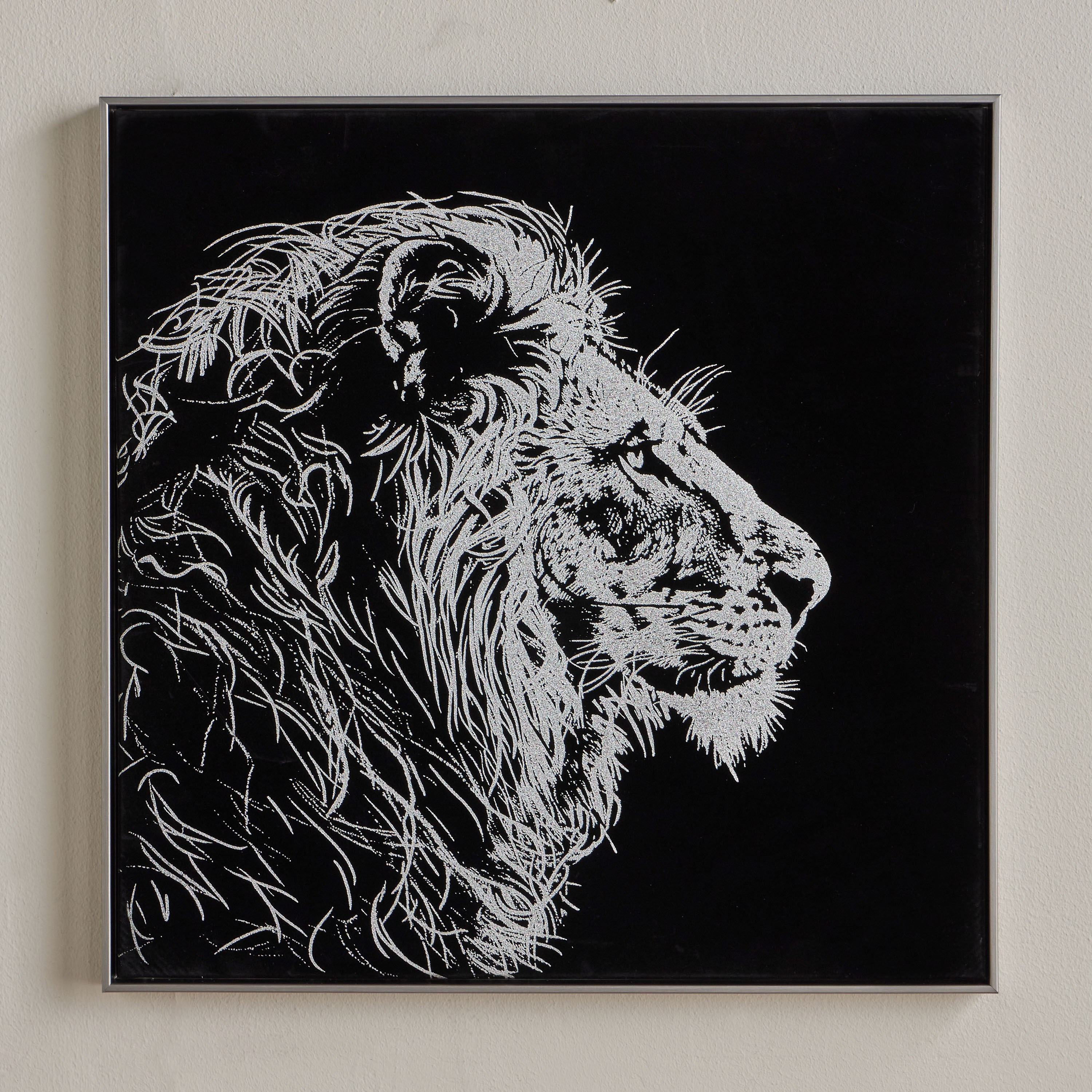 Ghazala Framed Velvet Canvas Wall Art - 60x60 cm-household-walldecorandmirrors-wallart-image-1