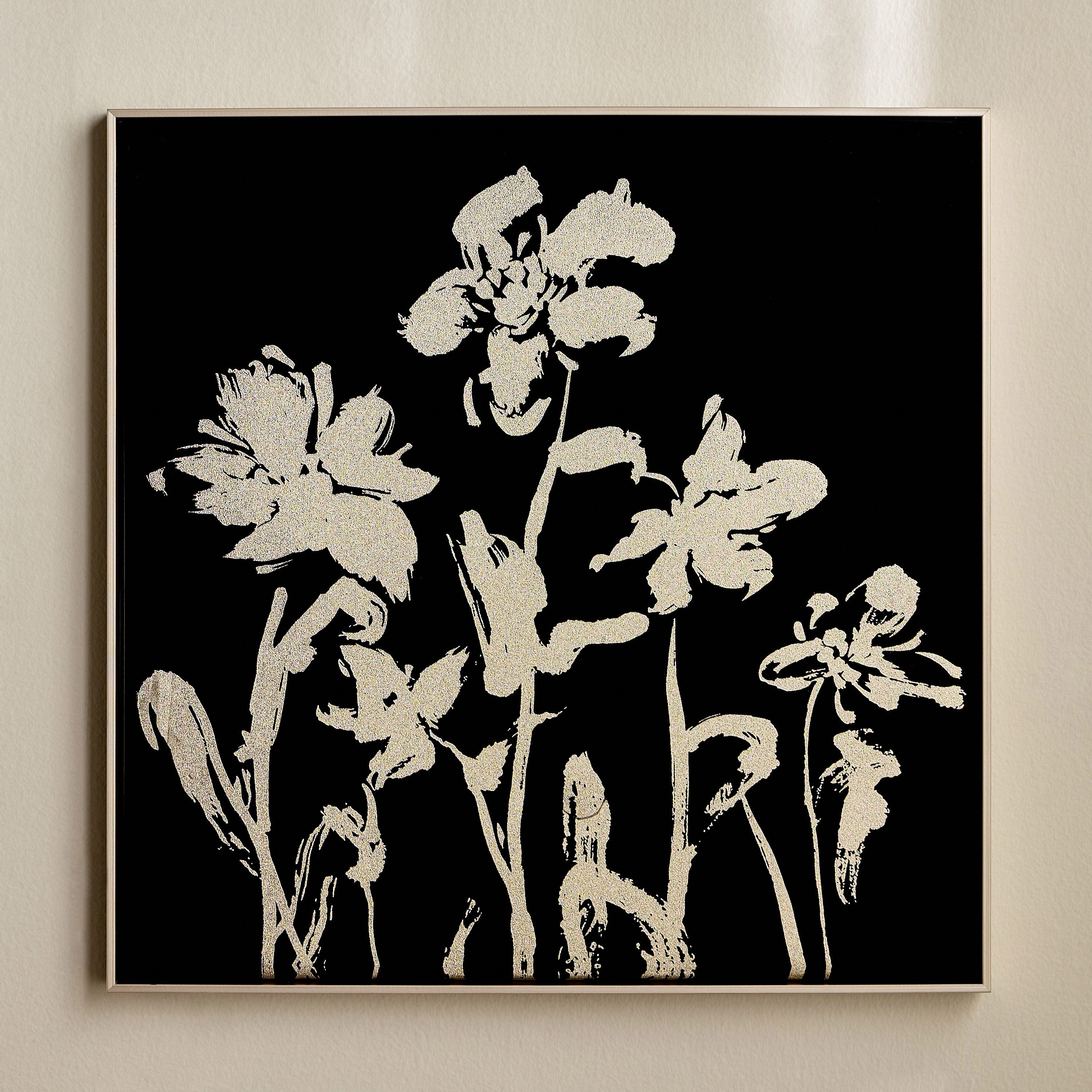 Hafsa Velvet Framed Canvas Wall Art - 60x60 cm