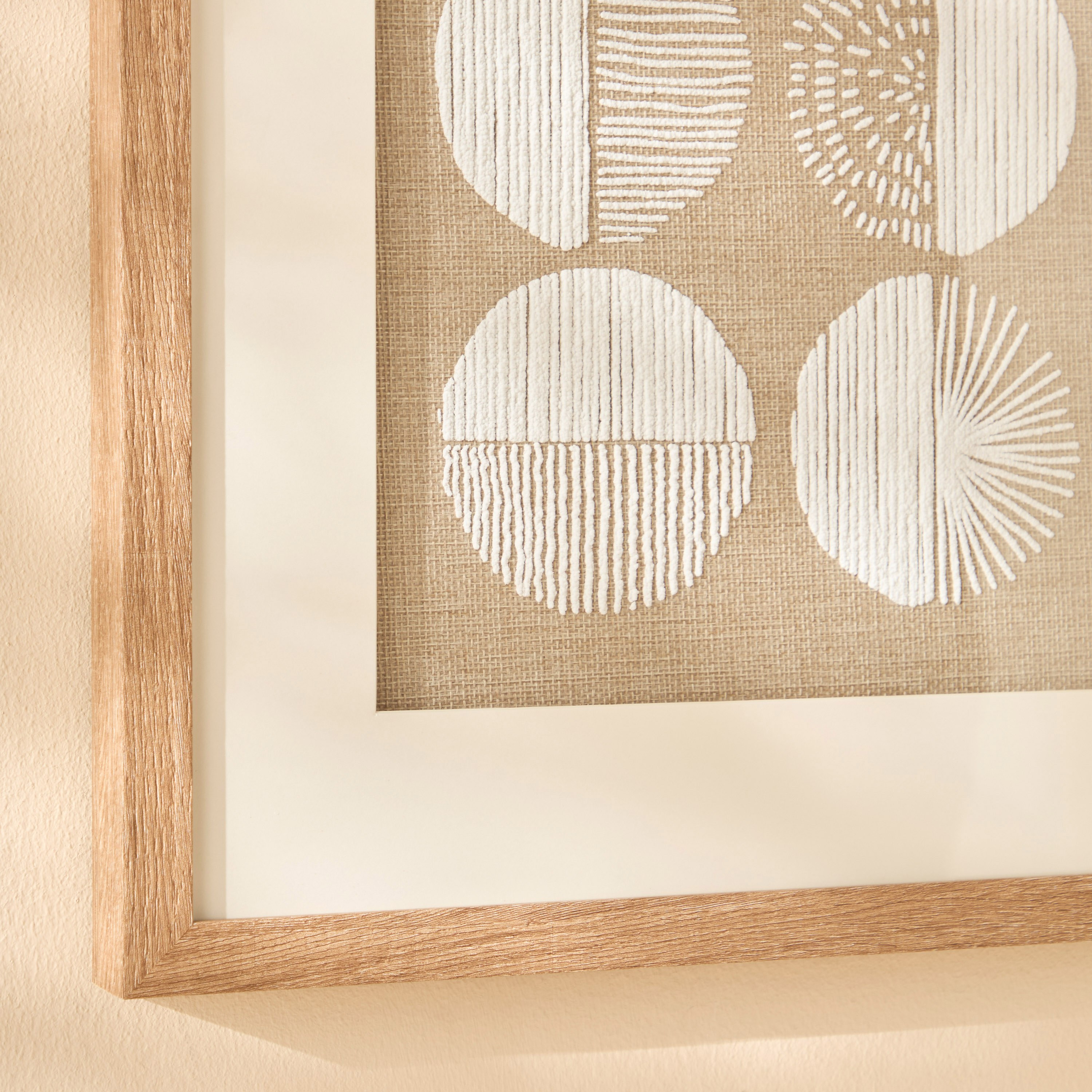 Huda Puffy Foam Linen Framed Wall Art - 50x50 cm-household-walldecorandmirrors-wallart-image-2
