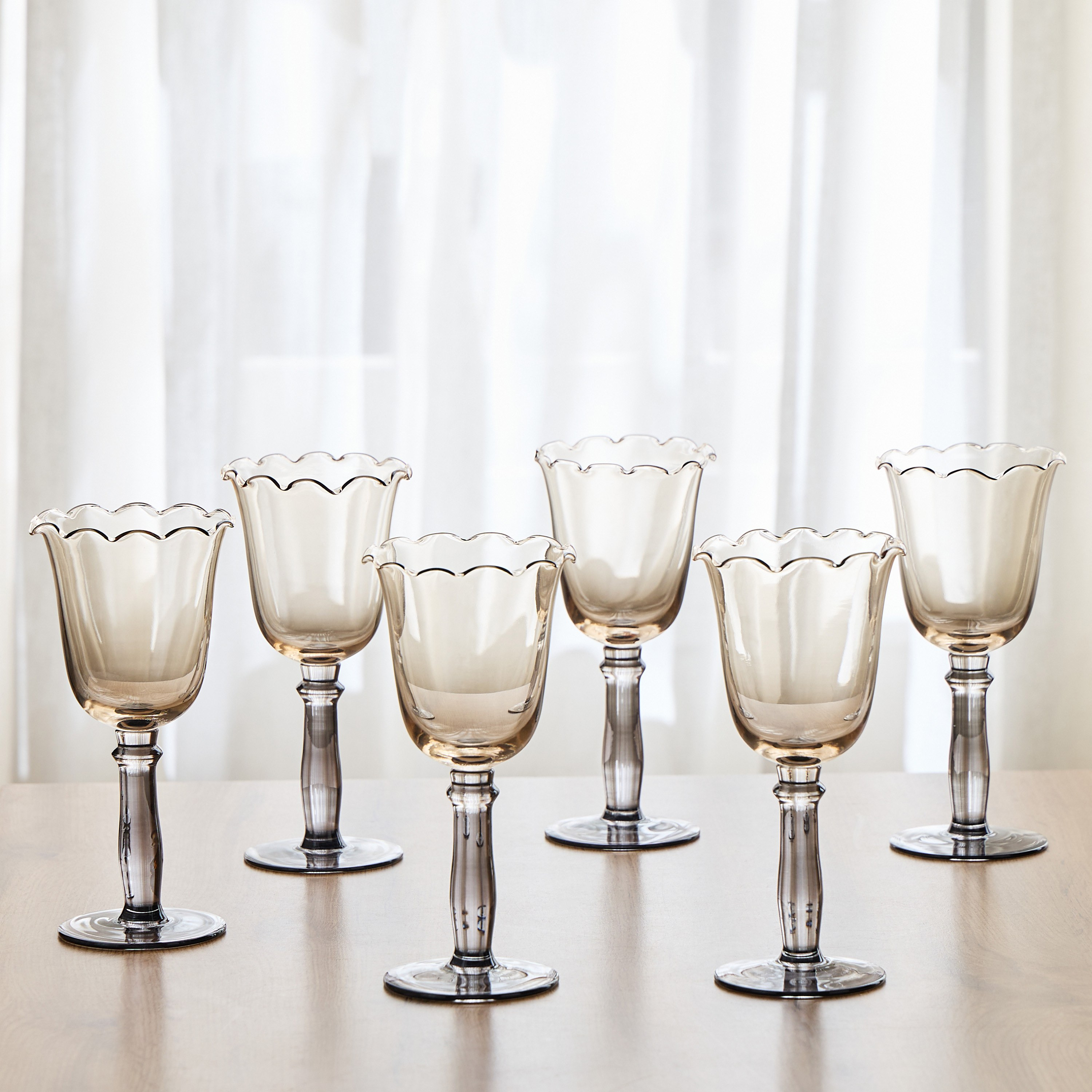 Arras Flora 6-Piece Stem Glass Set - 260 ml-household-dining-glassware-stemware-image-1