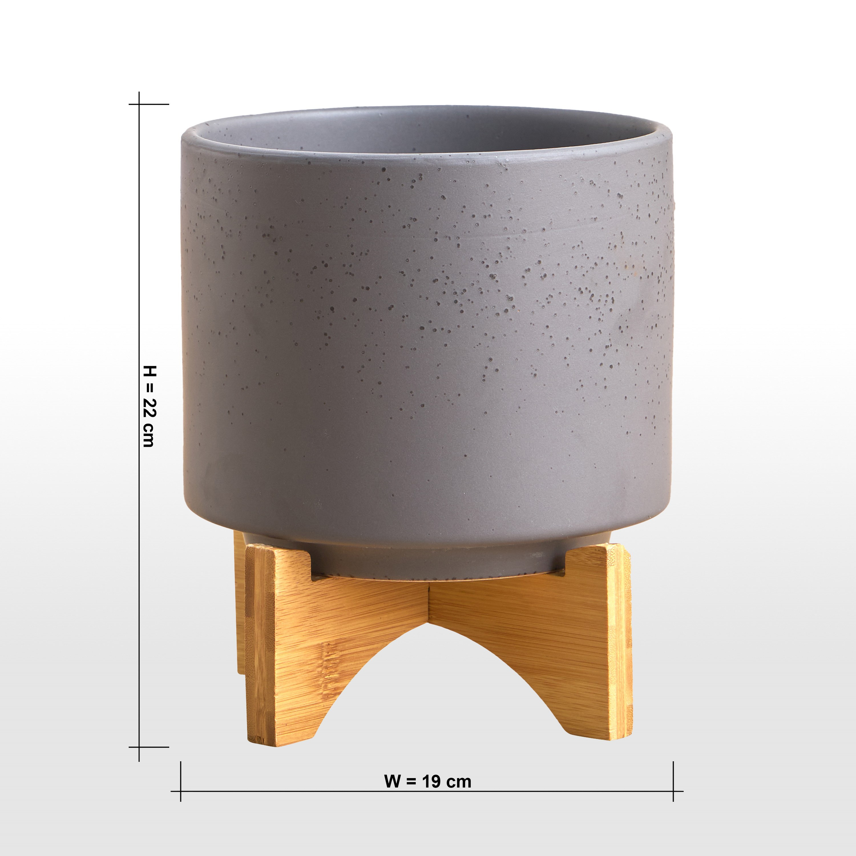 Camella Ceramic Planter with Stand - 22 cm-household-gardenandoutdoor-potsandplanters-planters-image-6