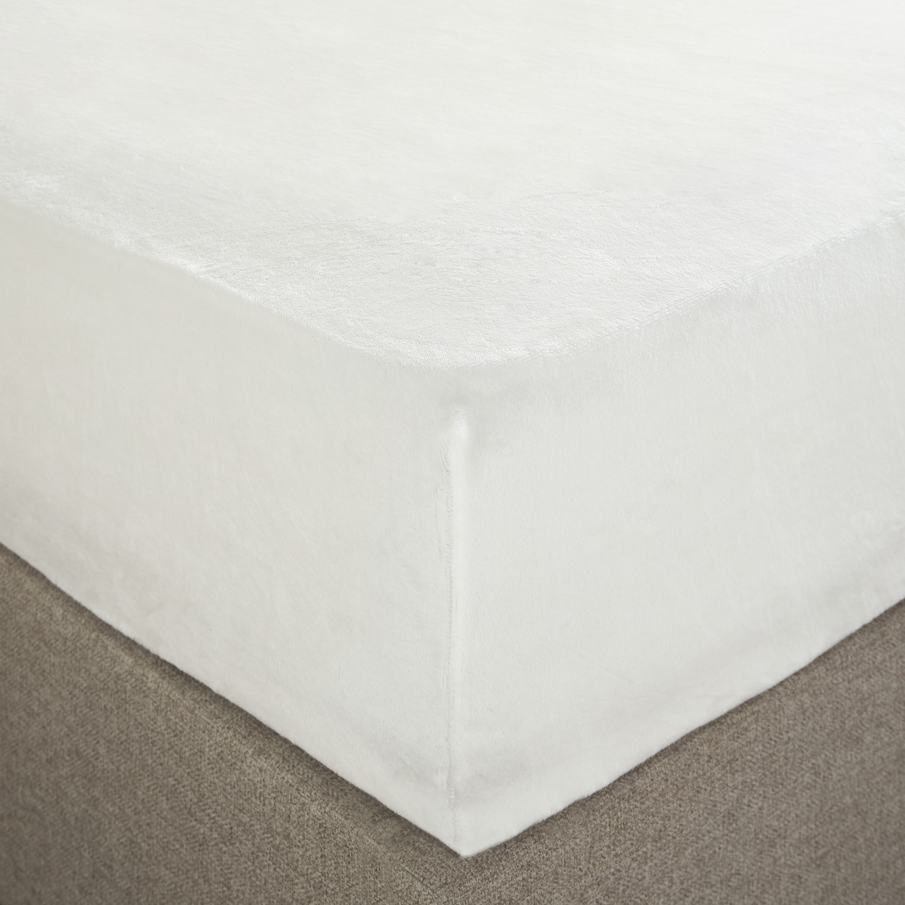 Cozy Flannel Full Fitted Sheet - 120x200 cm-household-bedding-sheetsandpillowcases-fittedsheets-image-1