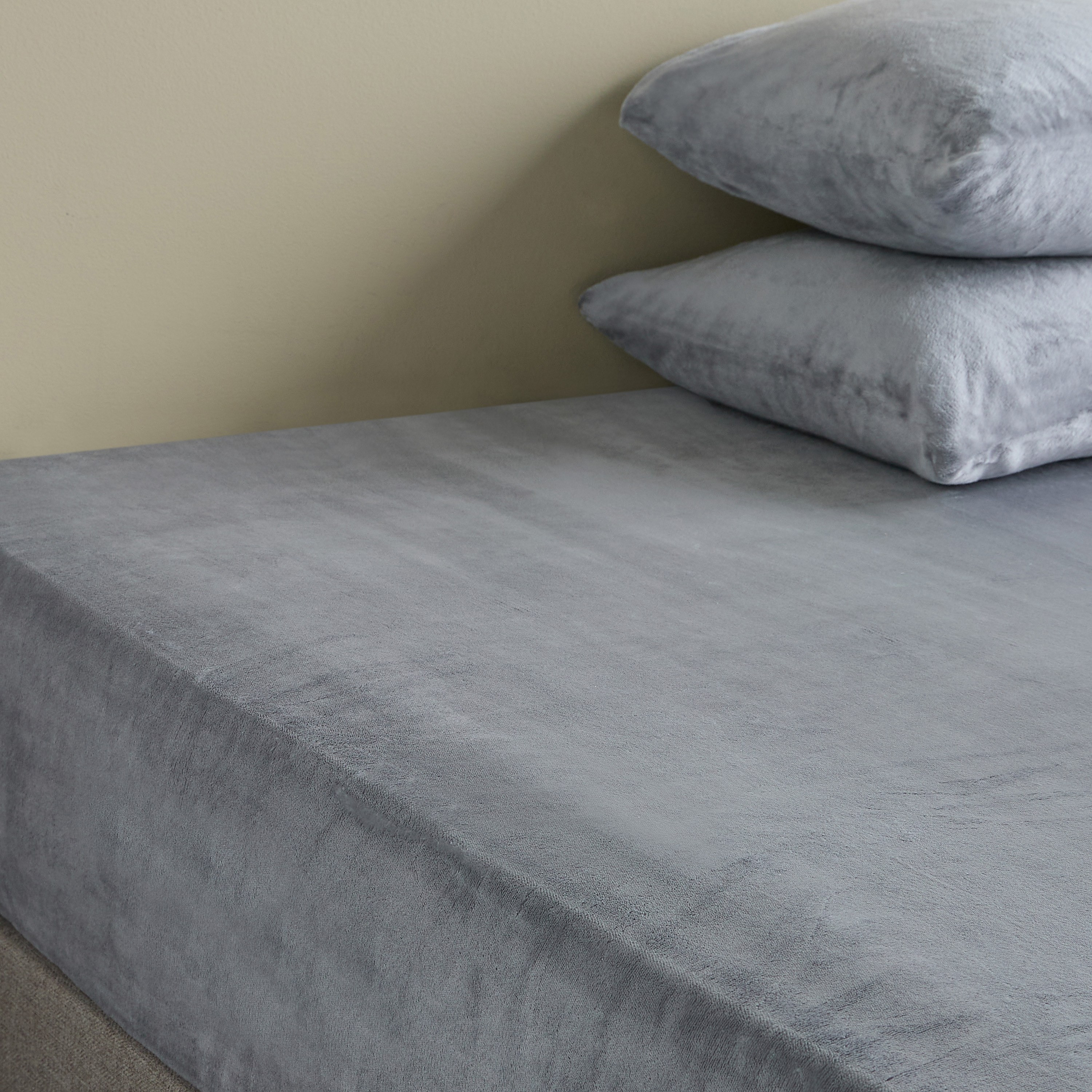 Cozy Flannel King Fitted Sheet - 180x205 cm-household-bedding-sheetsandpillowcases-fittedsheets-image-3